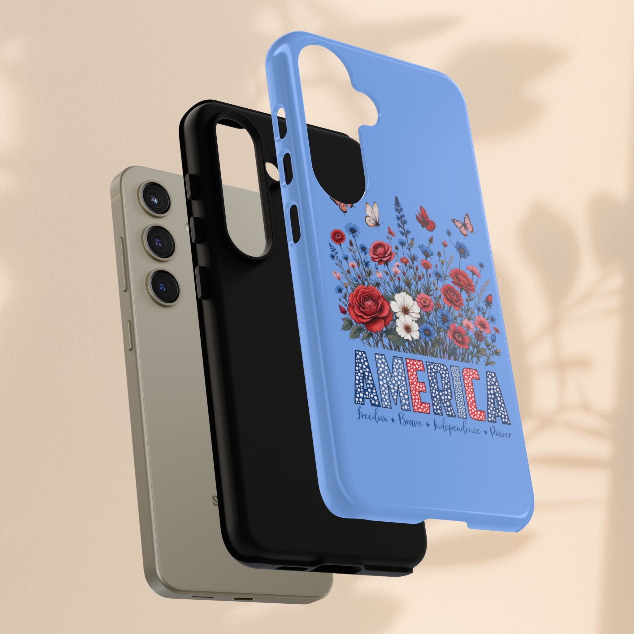 Floral America Phone Case - Tough Cases for Style & Protection
