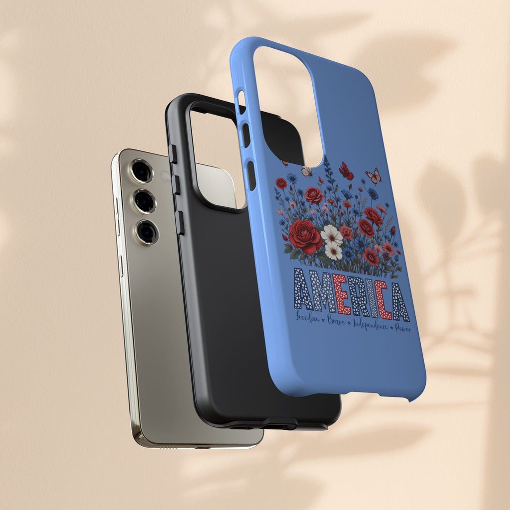 Floral America Phone Case - Tough Cases for Style & Protection