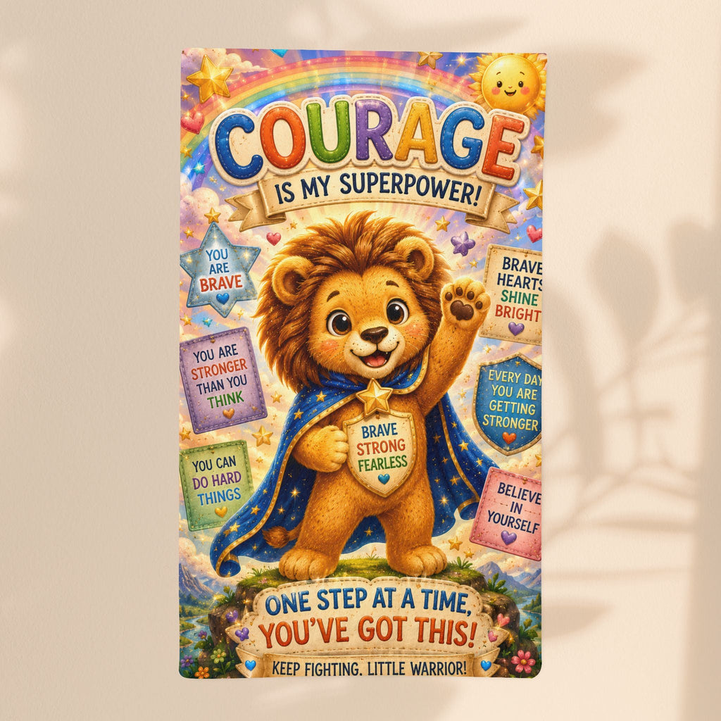 Brave Buddies™ Courage Lion Minky Sleeping Bag | Cozy Kids Sleeping Bag