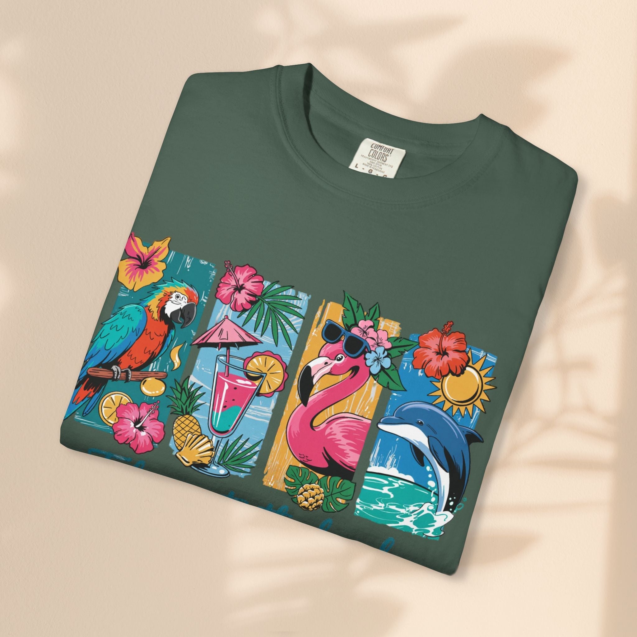 Brush Stroke art - Take Me to the Beach Unisex Garment-Dyed T-Shirt