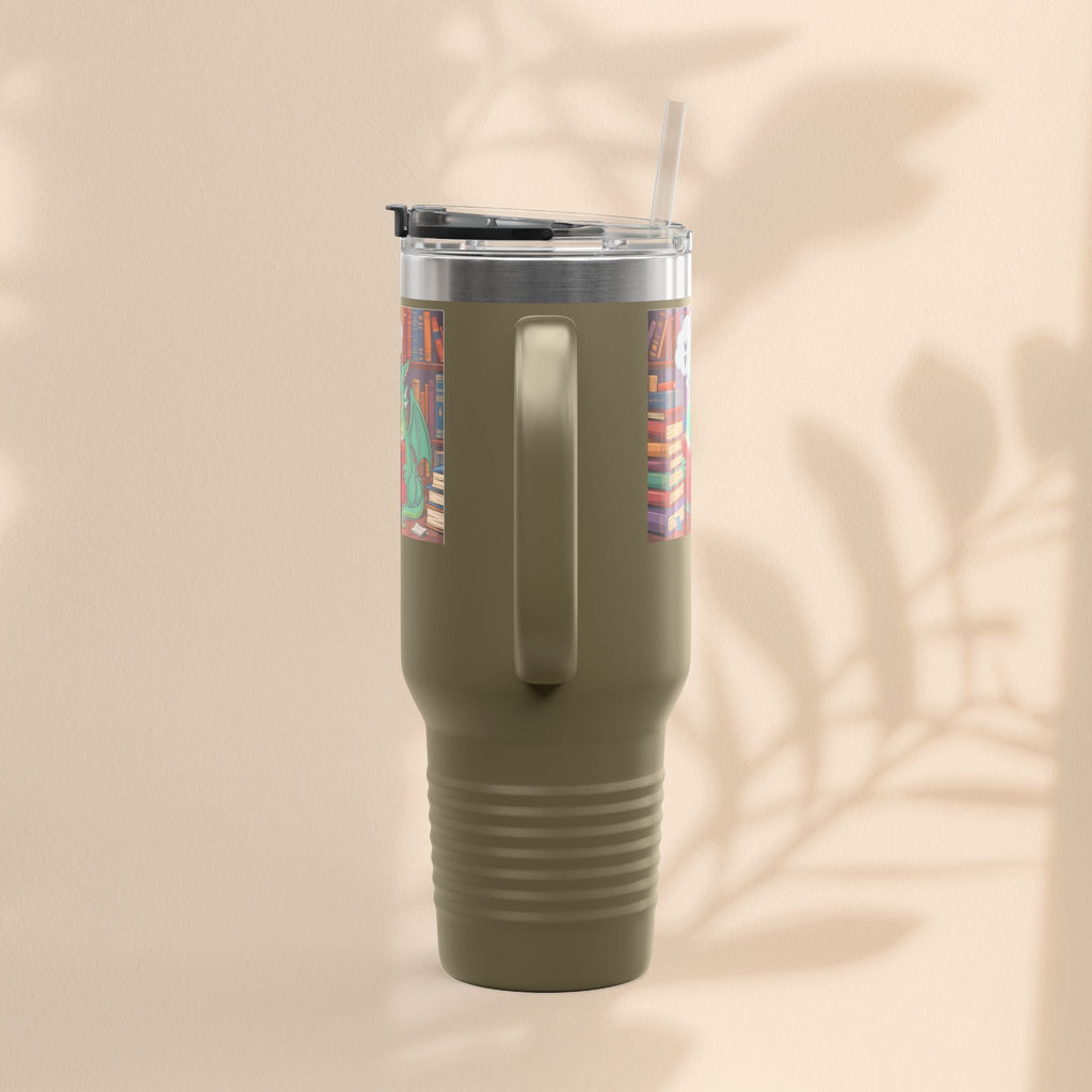 Colorful Insulated Travel Mug, 40oz | How Not To Burn Bridges - It's A Work In Progress - Perfect for Book Lovers, Gifts for Readers