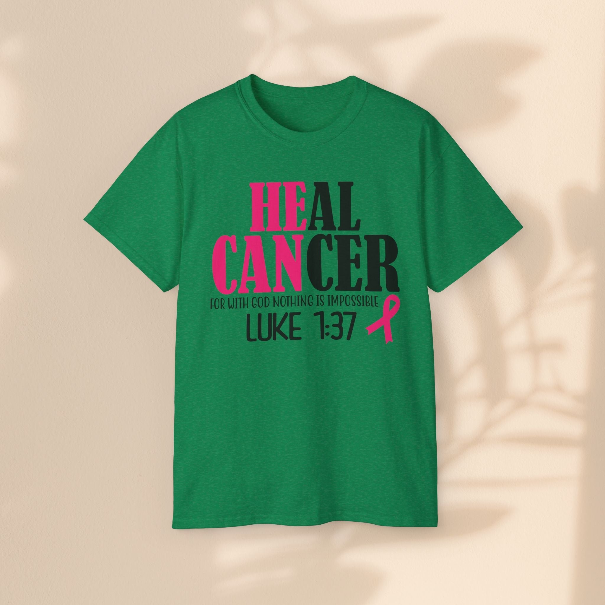 Heal Cancer Unisex Ultra Cotton Tee - Inspirational Faith-Based T-Shirt for Awareness
