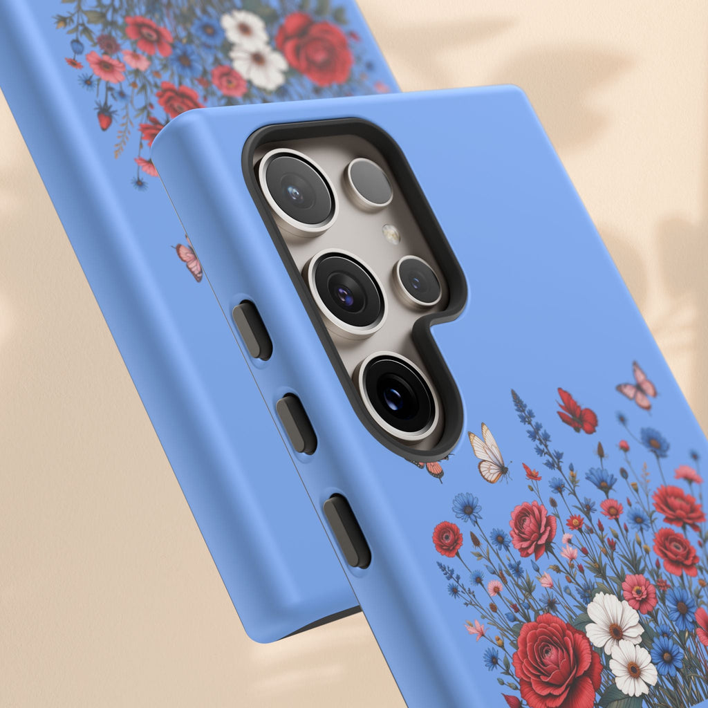 Floral America Phone Case - Tough Cases for Style & Protection