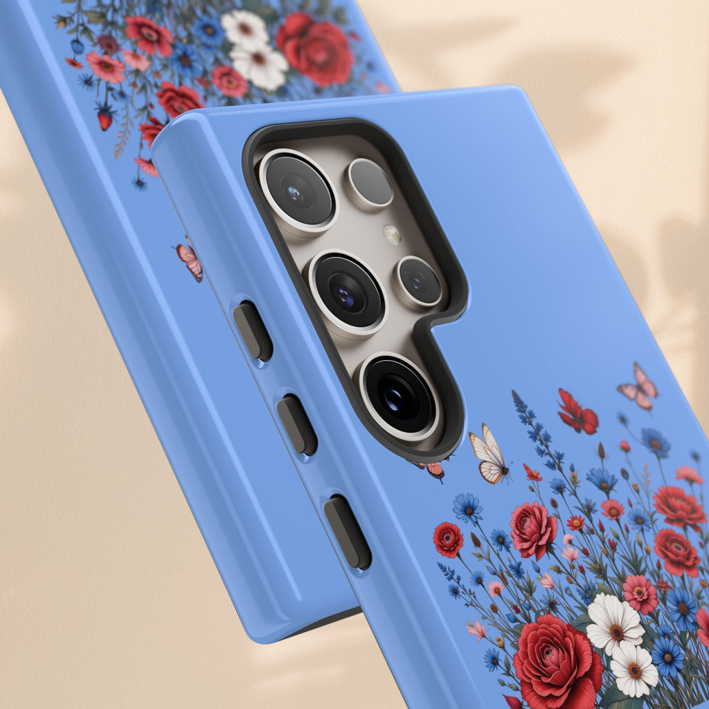 Floral America Phone Case - Tough Cases for Style & Protection
