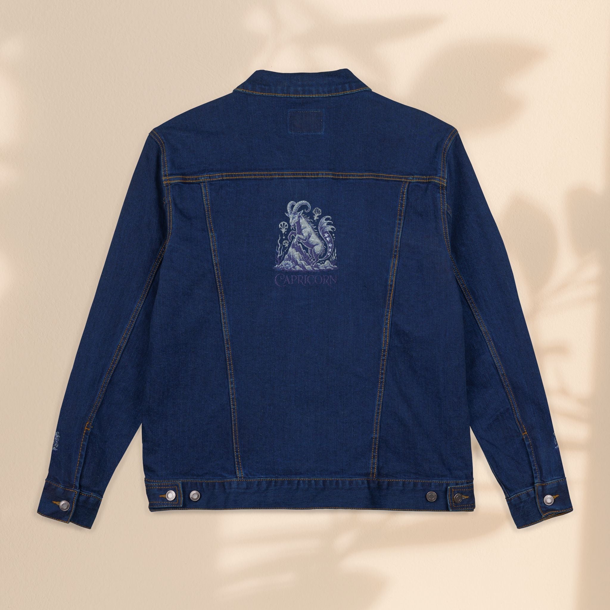 Capricorn Embroidery Denim Jacket – Trendy Zodiac Gift
