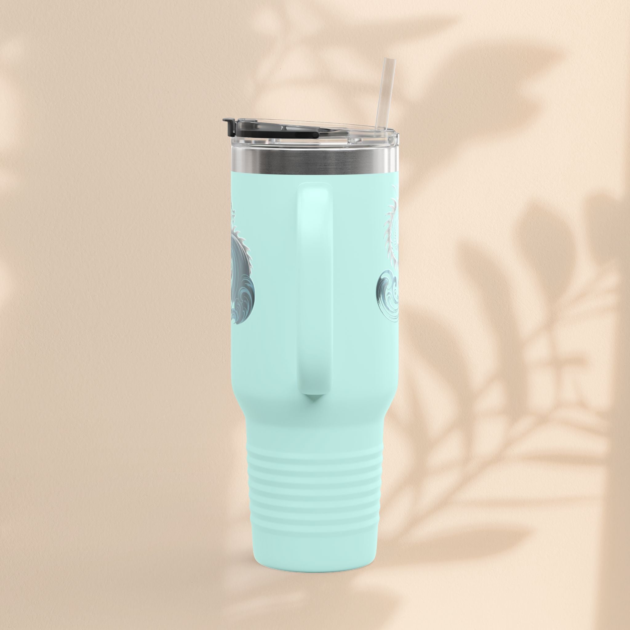 Ocean Waves Insulated Travel Mug, 40oz | Perfect for Outdoor Adventures, Gifts for Travelers, Summer Picnics, Hiking, Coffee Lovers