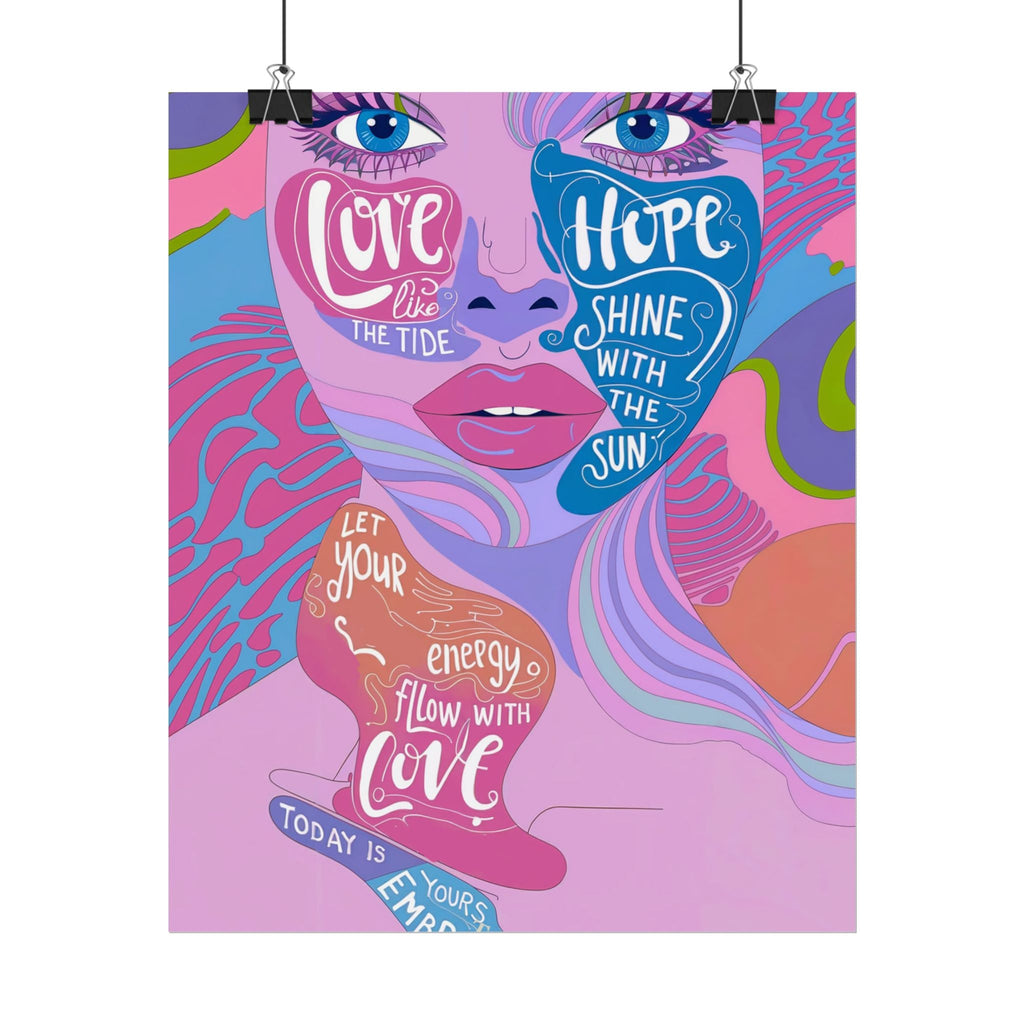 Inspirational Quote Rolled Posters - Colorful Love & Hope Design