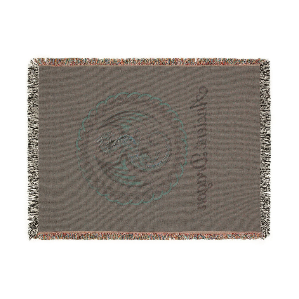 Ancient Dragon Woven Blanket – Cozy Mythical Throw, Fantasy Home Décor