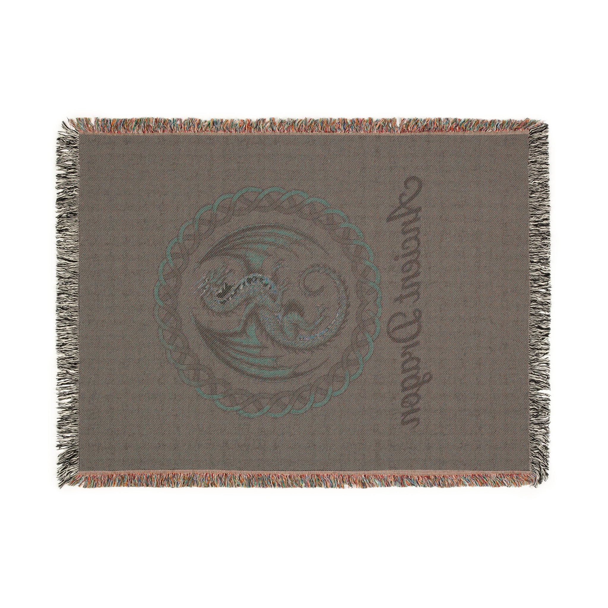 Ancient Dragon Woven Blanket – Cozy Mythical Throw, Fantasy Home Décor