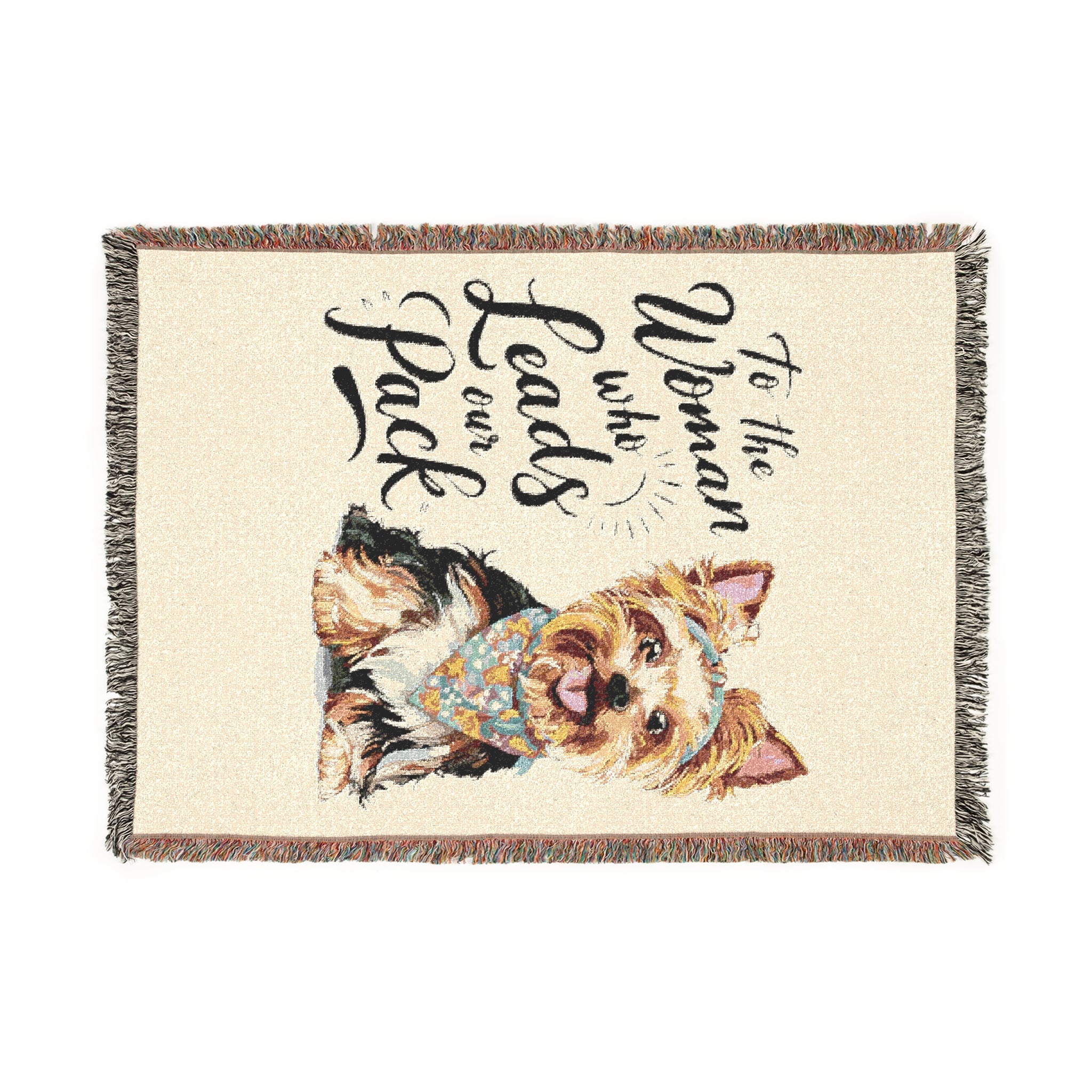 For the Woman Who Leads the Pack – Cozy Woven Blanket for Dog Lovers