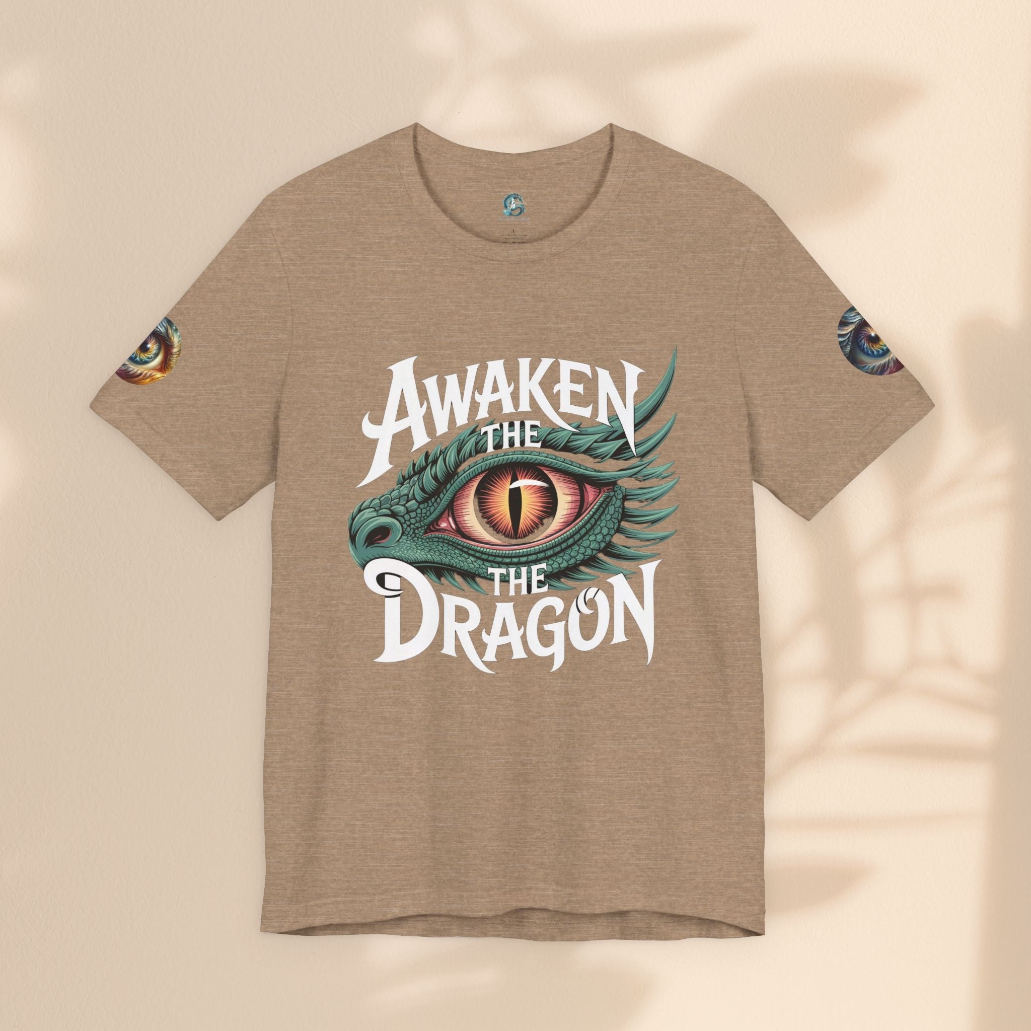 Fantasy Awaken The Dragon Graphic Tee, Unisex Short Sleeve Shirt, Gift for Dragon Lovers, Fantasy Fan Apparel