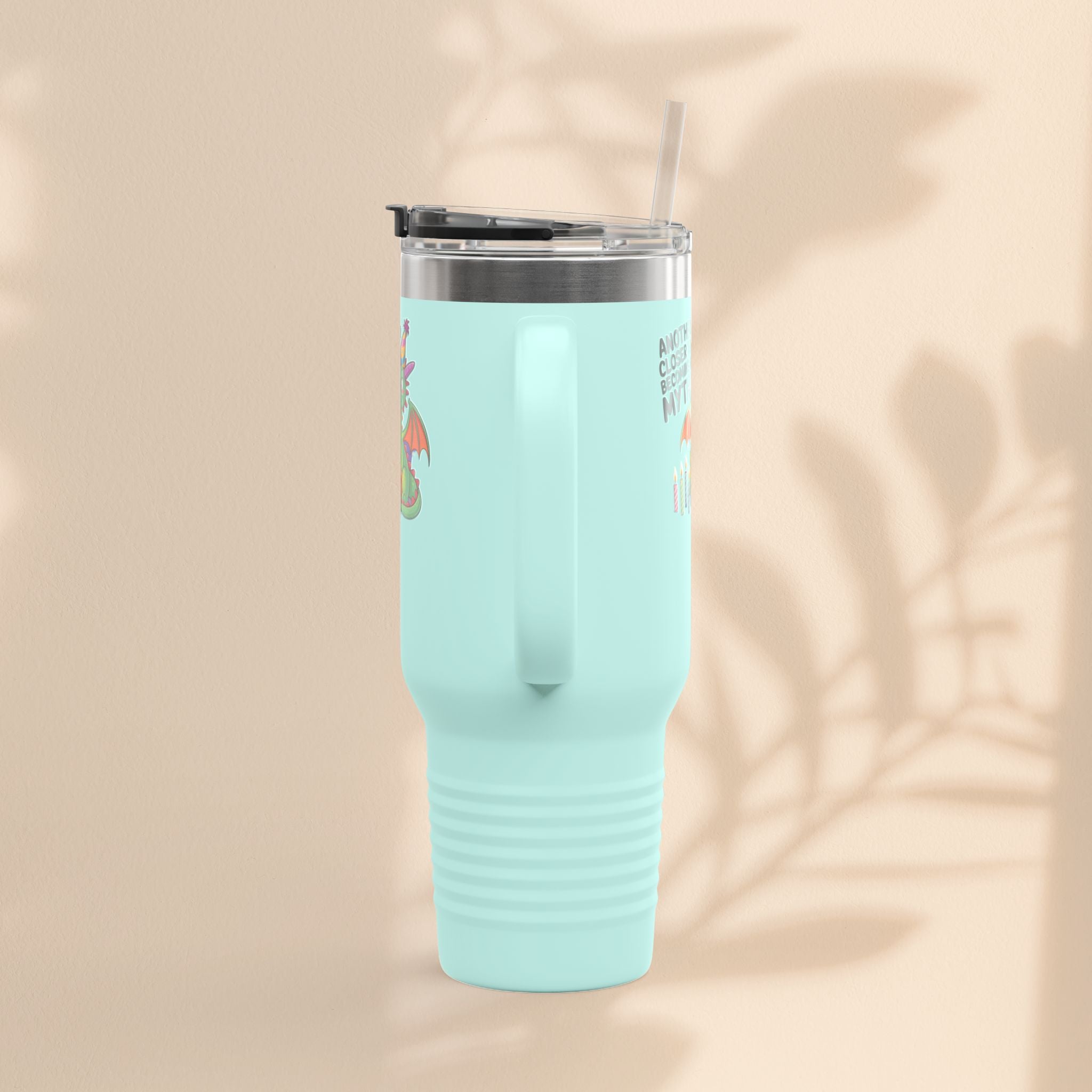 Dragon Insulated Travel Mug, 40oz, Dragon Birthday Tumbler