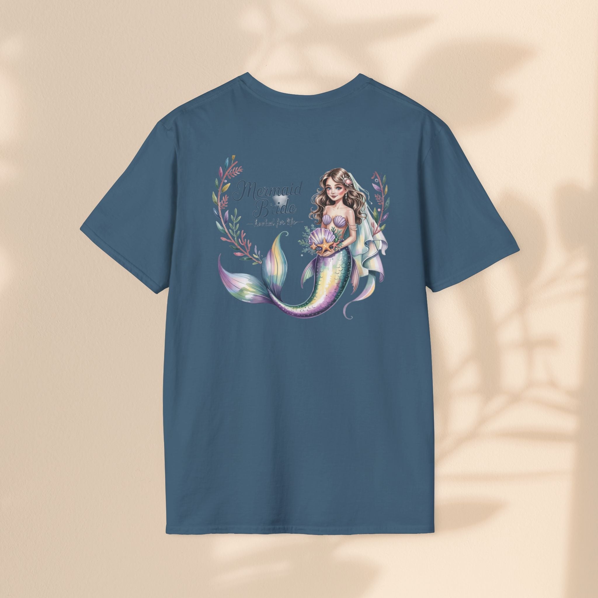 Mermaid Bride T-Shirt, Bridal Party Shirt, Destination Wedding Attire, Beach Wedding Gift, Under the Sea Themed Shirt