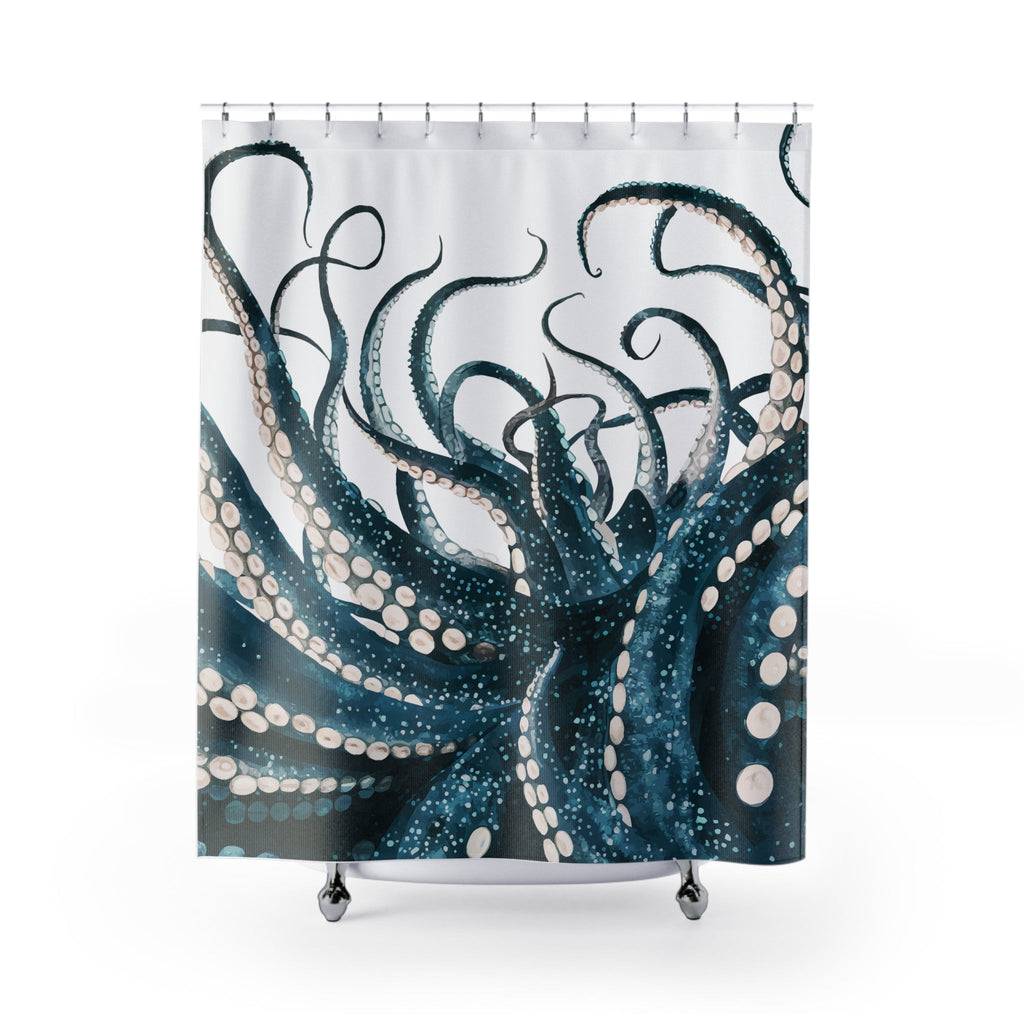 Artistic Octopus Shower Curtain – Ocean Vibes for Bathroom Décor