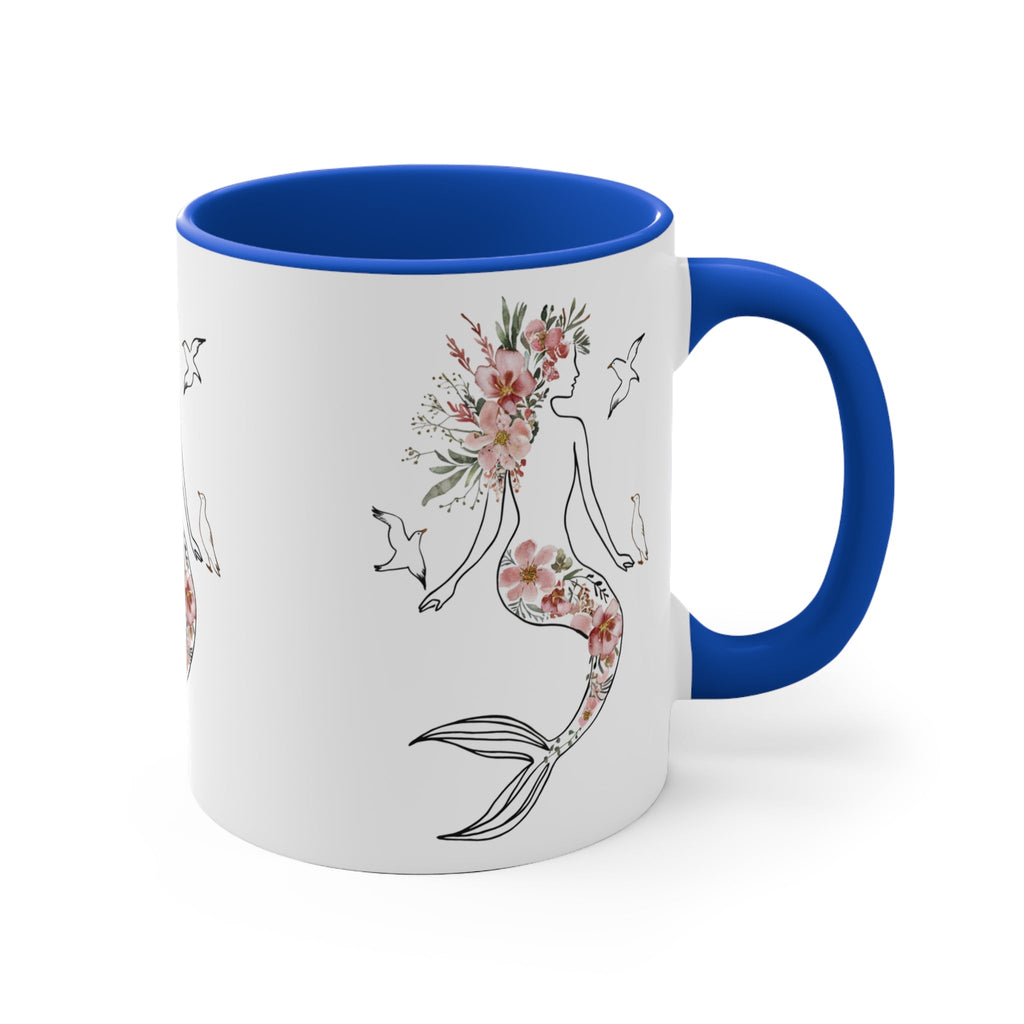 Mermaid Silhouette 11oz Accent Mug – Ocean Gift Cup