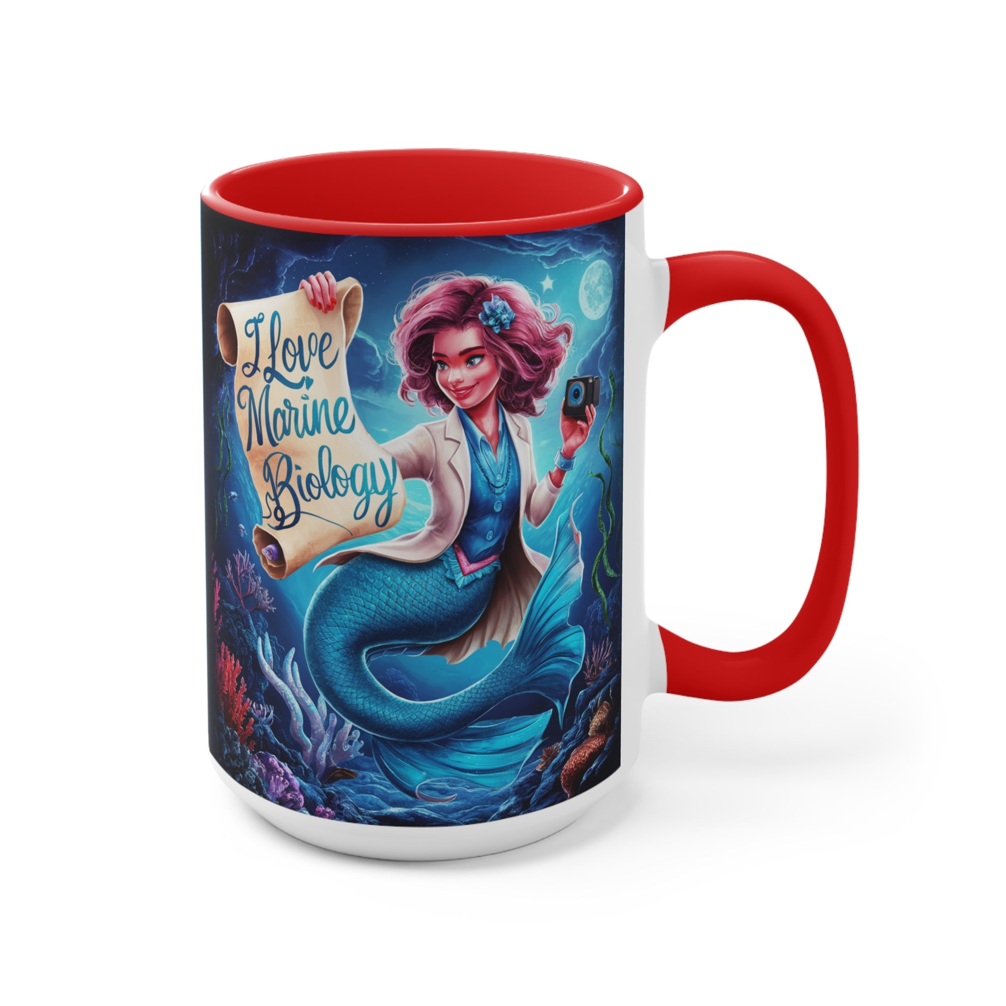 Love Marine Biology Accent Mug – Ocean Science Gift