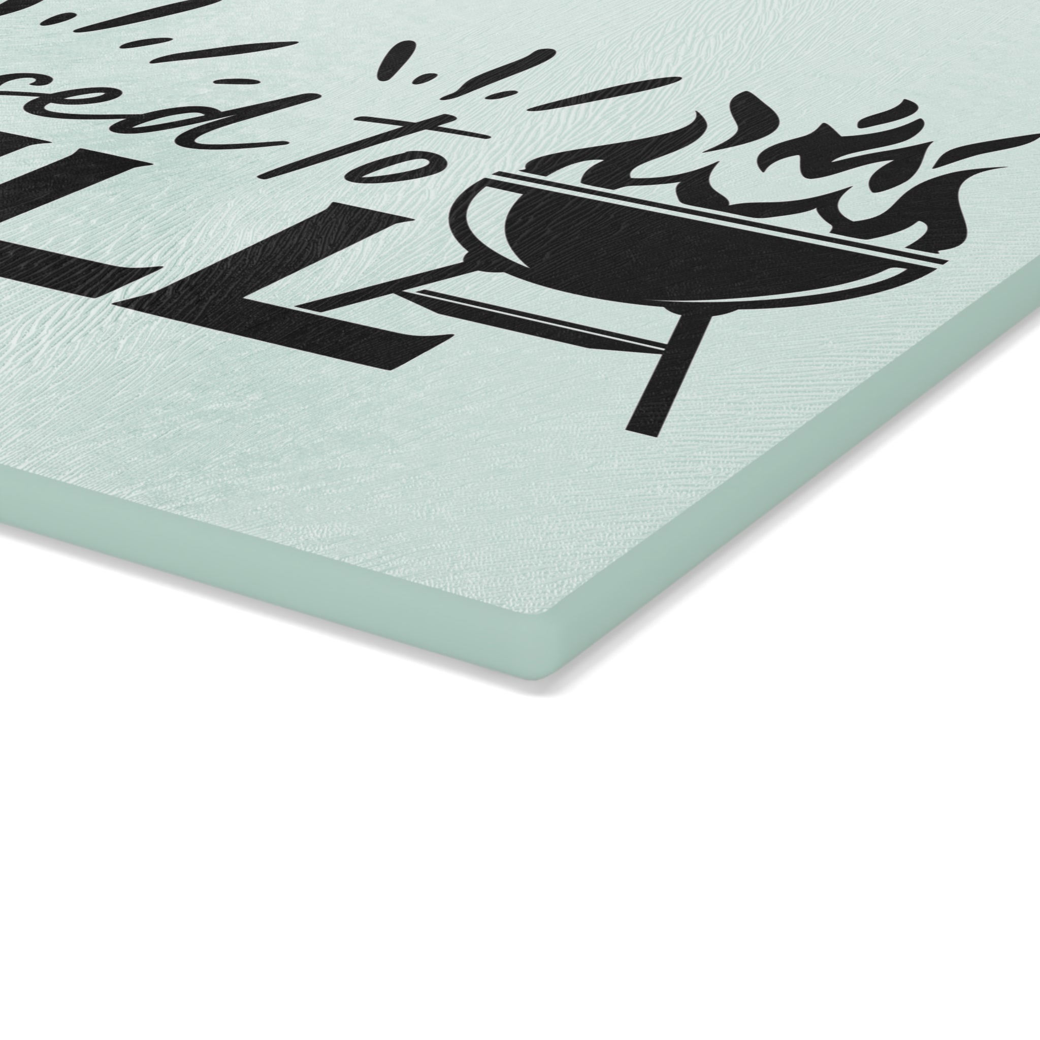 Licensed to Grill Glass Cutting Board - Perfect Gift for BBQ Lovers & Chefs