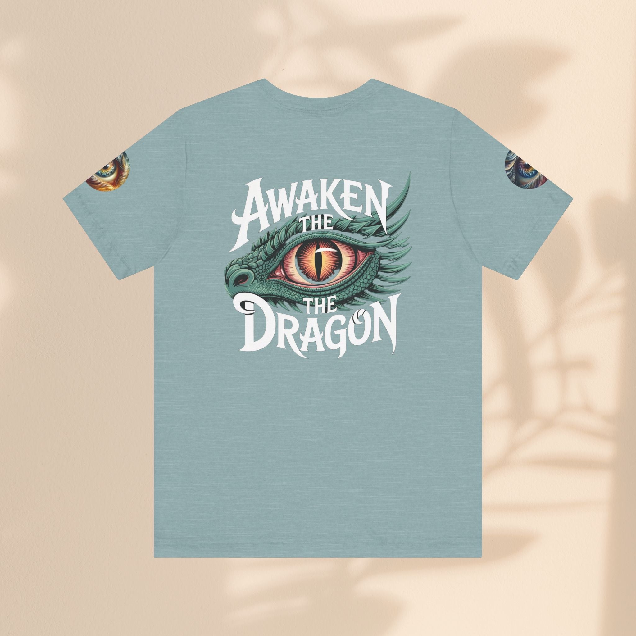 Fantasy Awaken The Dragon Graphic Tee, Unisex Short Sleeve Shirt, Gift for Dragon Lovers, Fantasy Fan Apparel