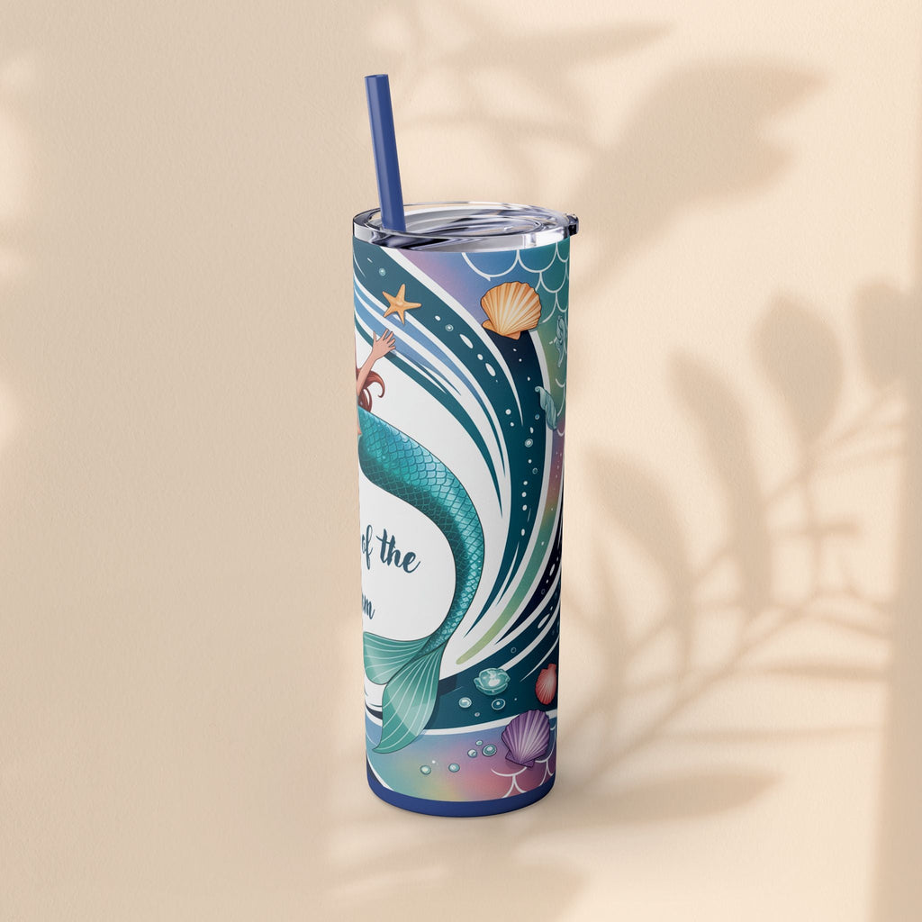 Mermaid-Themed Skinny Tumbler, Perfect Gift for Mother of the Groom, Wedding, Bridal Shower, Personalized Drinkware