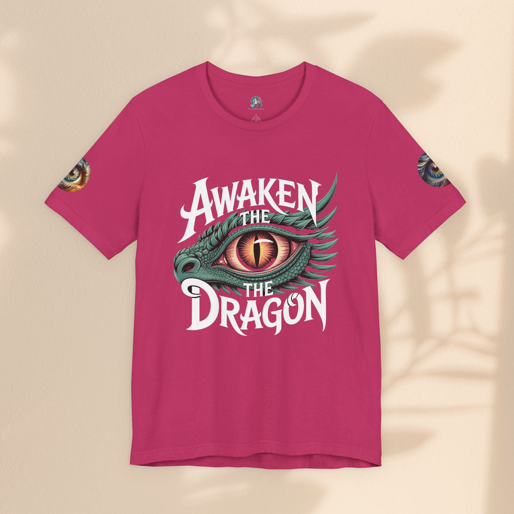 Fantasy Awaken The Dragon Graphic Tee, Unisex Short Sleeve Shirt, Gift for Dragon Lovers, Fantasy Fan Apparel