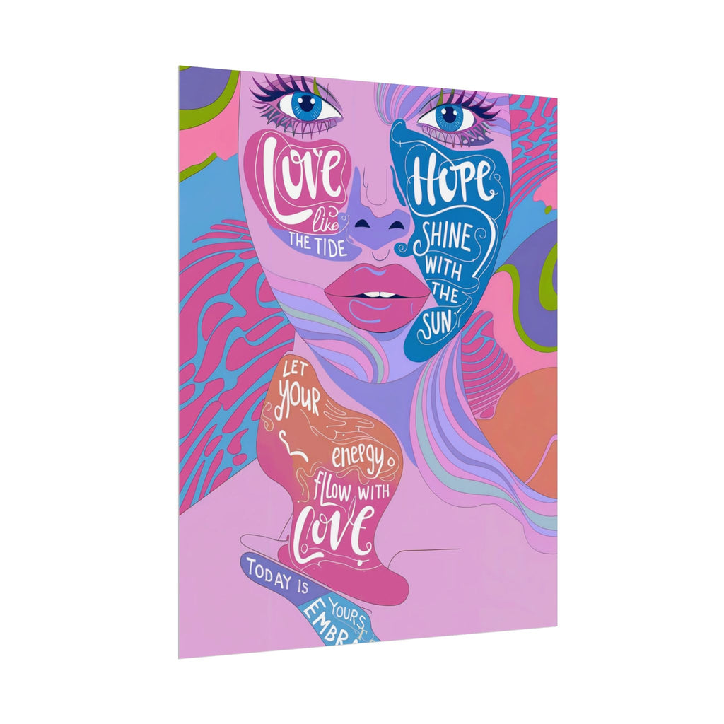 Inspirational Quote Rolled Posters - Colorful Love & Hope Design
