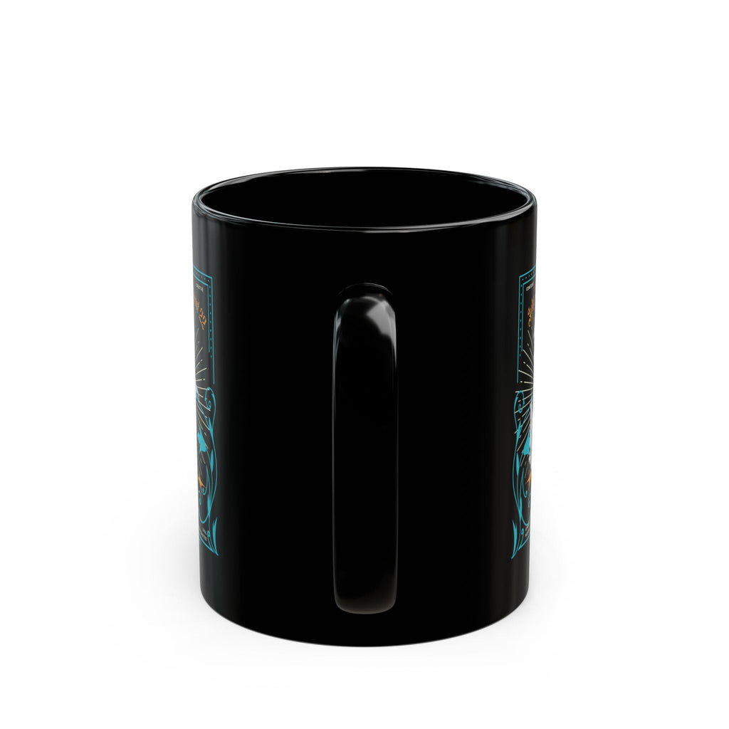 Mermaid Leo Black Mug – 11oz & 15oz Zodiac Gift