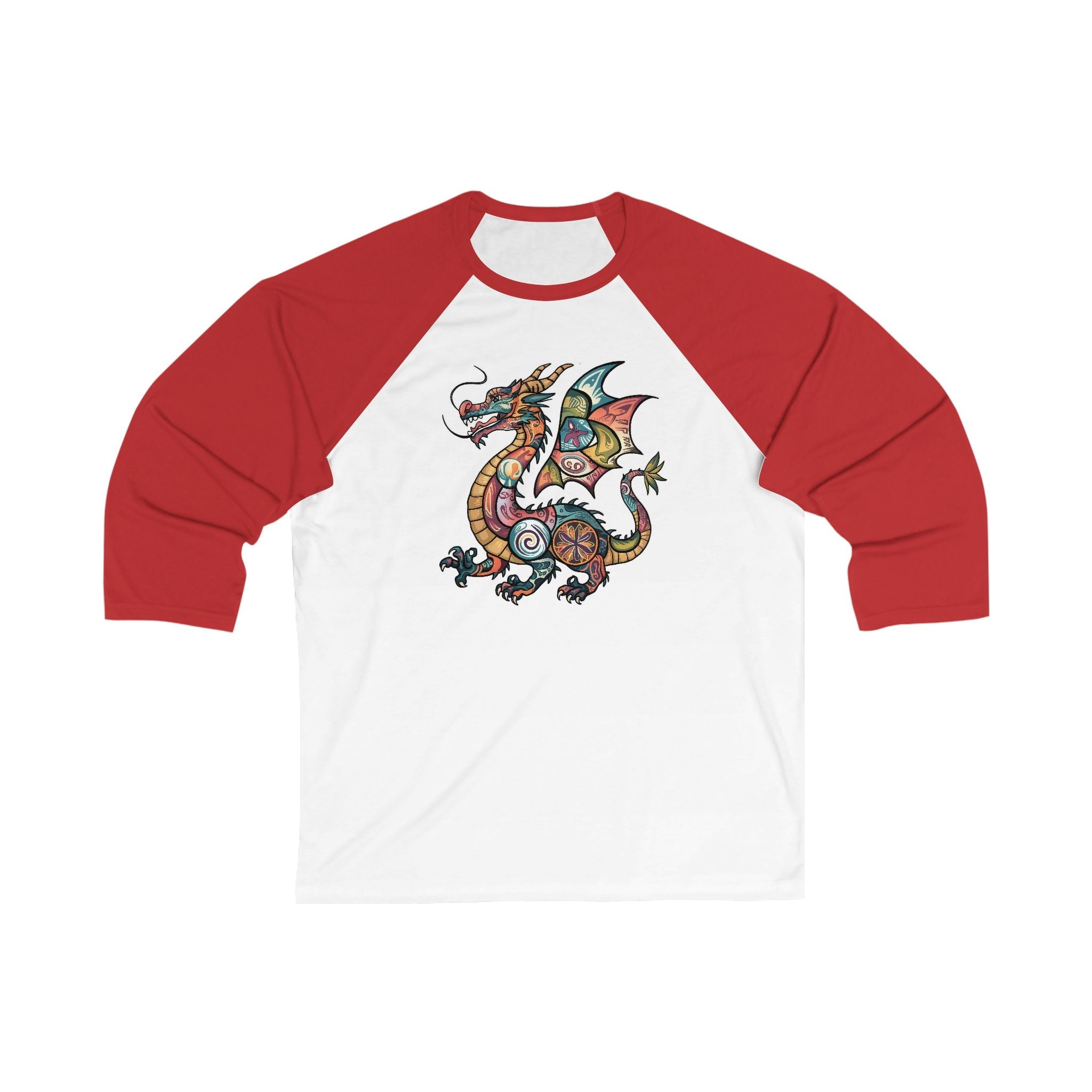 Dragon Crest – Unisex 3/4 Sleeve Baseball Tee