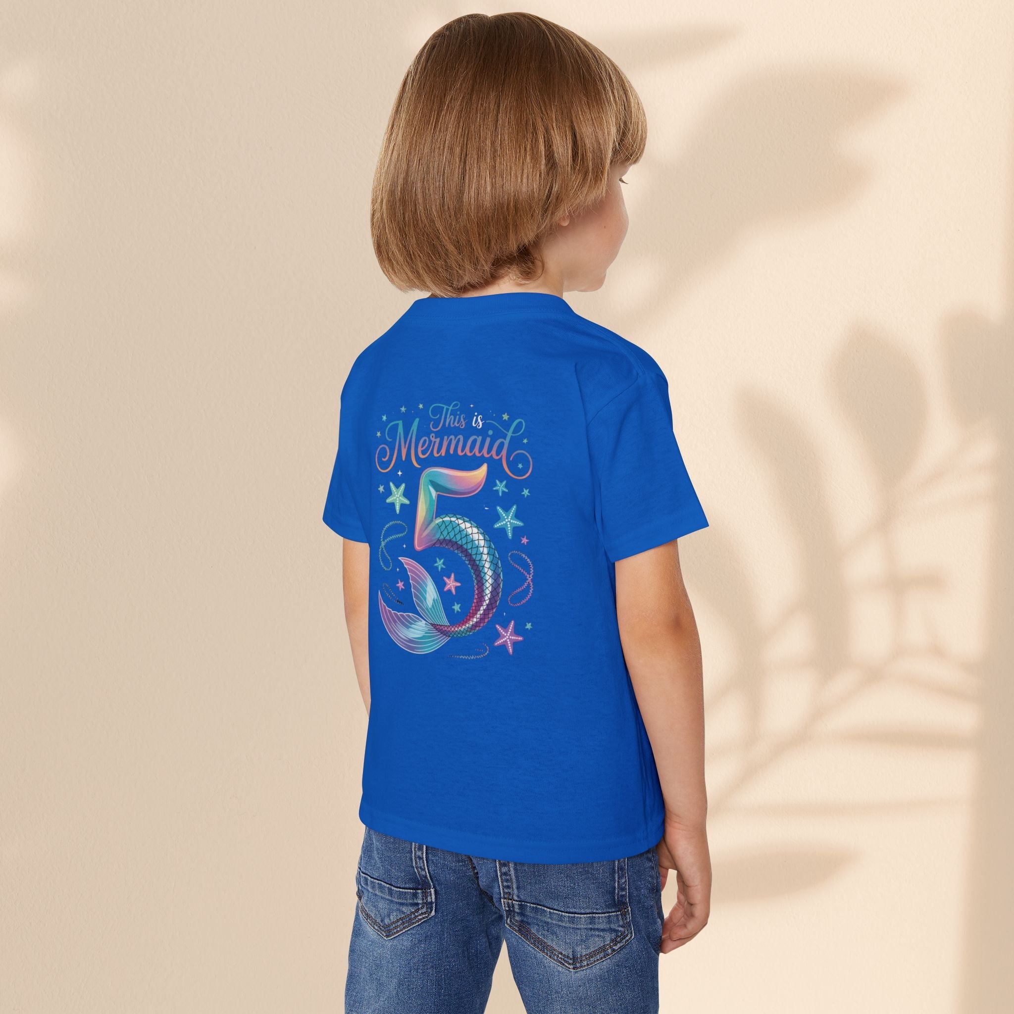 5 year old Mermaid Birthday Toddler T-shirt, Magical Mermaid Tee
