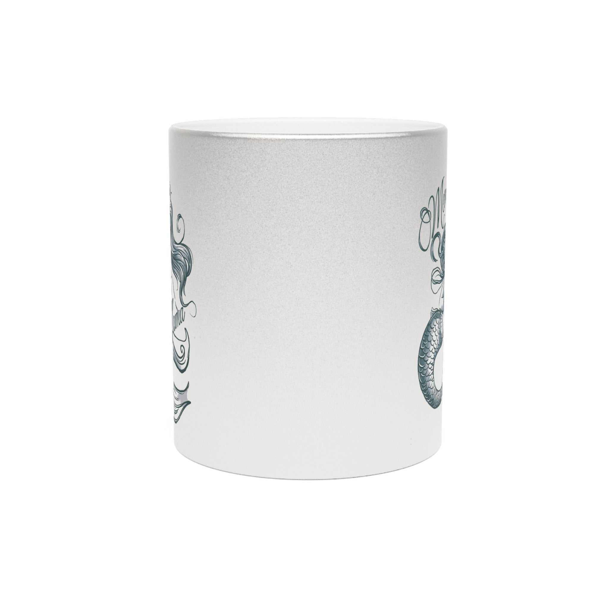Mermaid Mama Metallic Mug – Gold/Silver Coffee Cup Gift | Mother’s Day Mermaid Mom