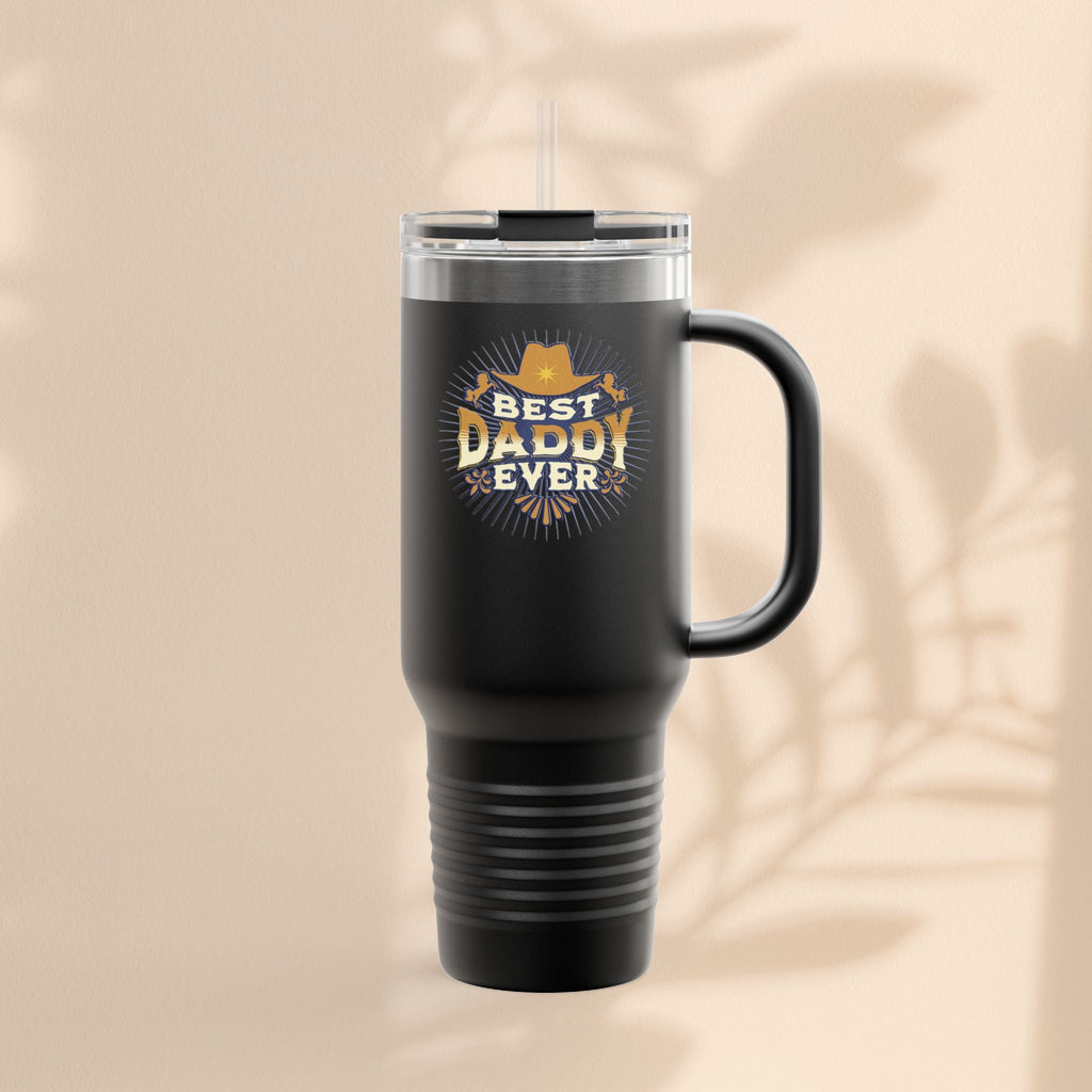 Best Daddy Ever Insulated Travel Mug - 40oz Coffee Cup for Dad's Daily Adventures