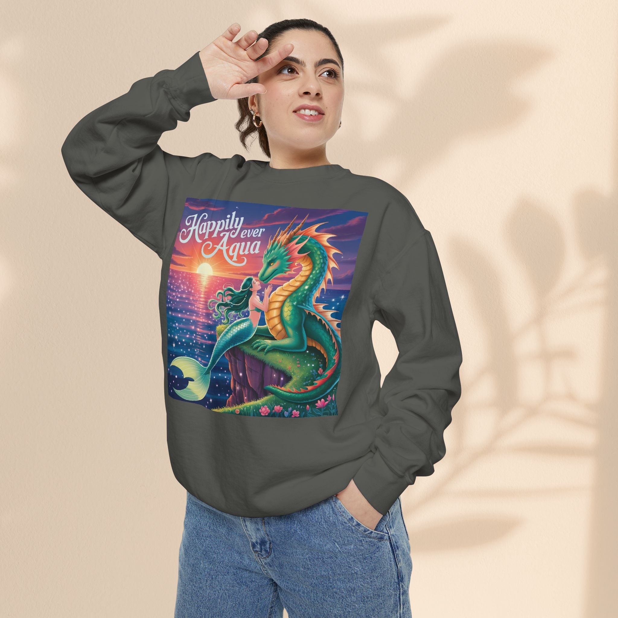 Happily Ever Aqua Sweatshirt, Unisex Garment-Dyed Pullover, Cozy Sweatshirt for Ocean Lovers, Ideal Gift for Fantasy Fans, Perfect for [...]