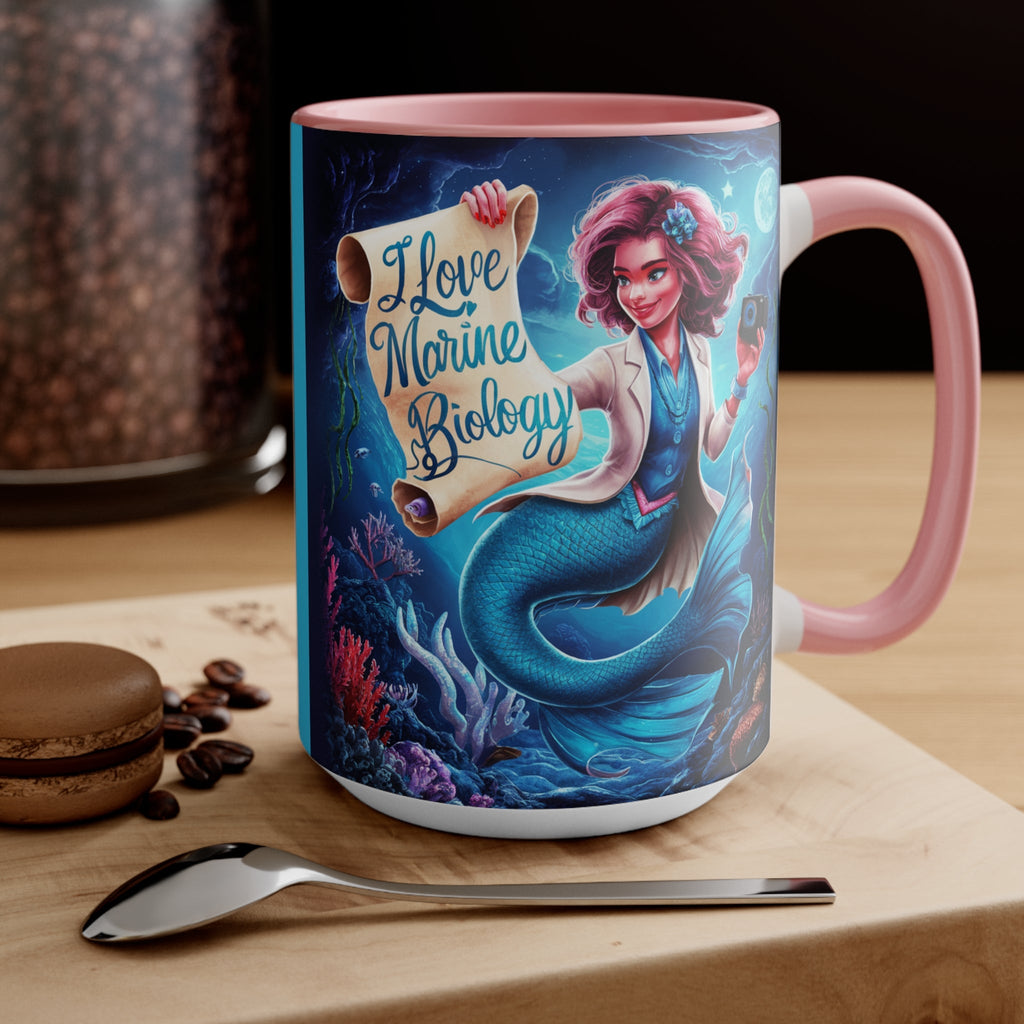 Love Marine Biology Accent Mug – Ocean Science Gift