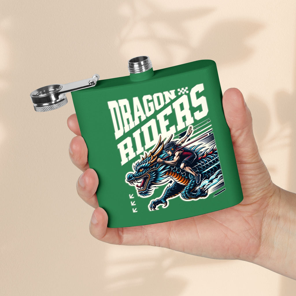 Dragon Riders Stainless Steel Flask - 6oz Adventure Drinkware