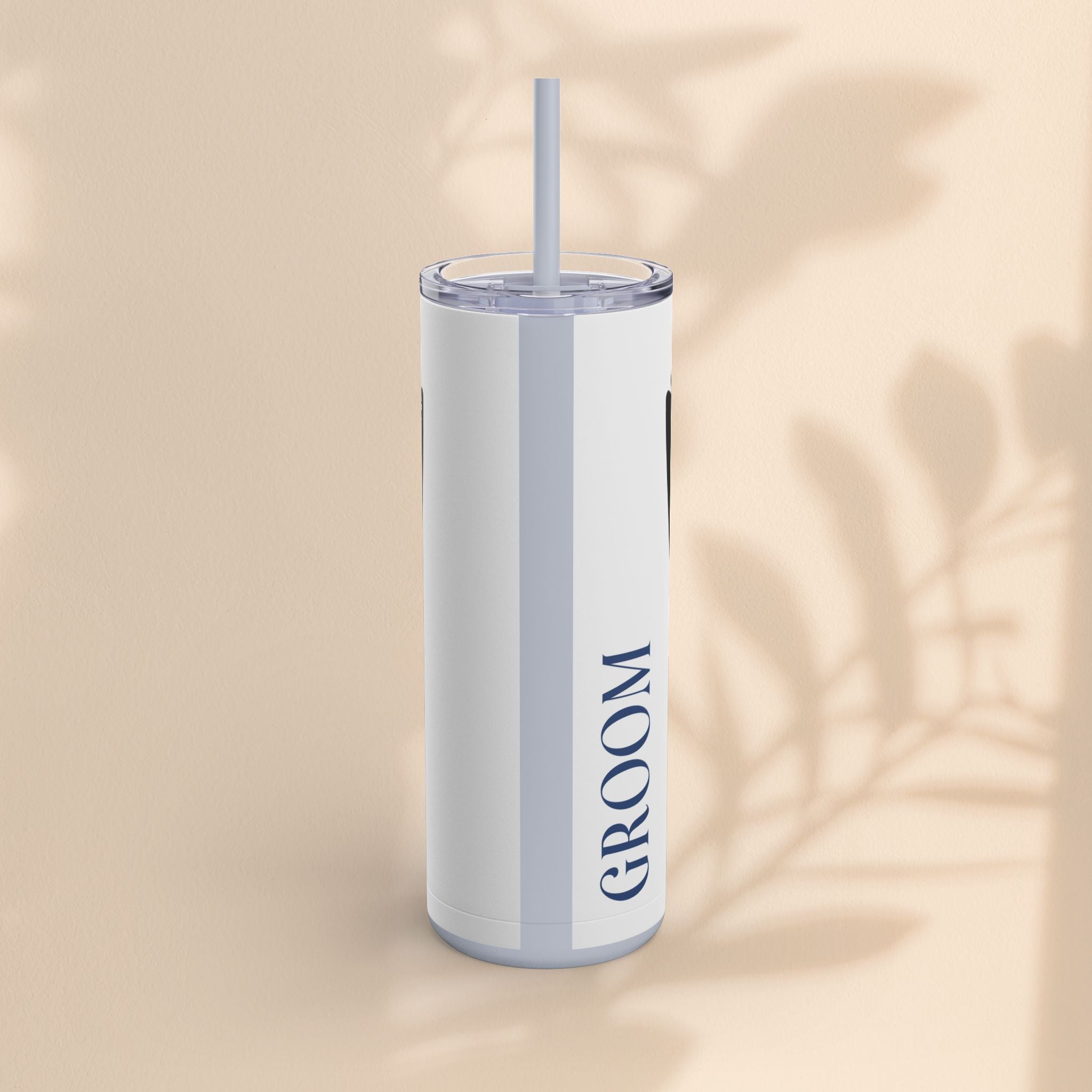 Groom Tuxedo Tumbler, Stylish Groom Tumbler for Weddings, Bachelor Parties, and Gifts, 20oz Matte Skinny Cup, Wedding Party Favor
