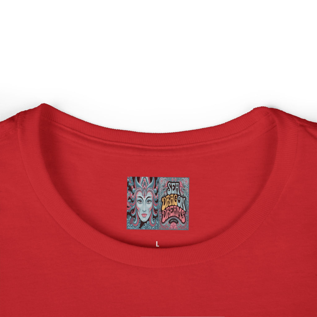 Enchanted Dragon Tee - Happily Ever Aqua Design, Women's Fashion Shirt, Boho Style, Fantasy Gift for Her, Unique Graphic Tee