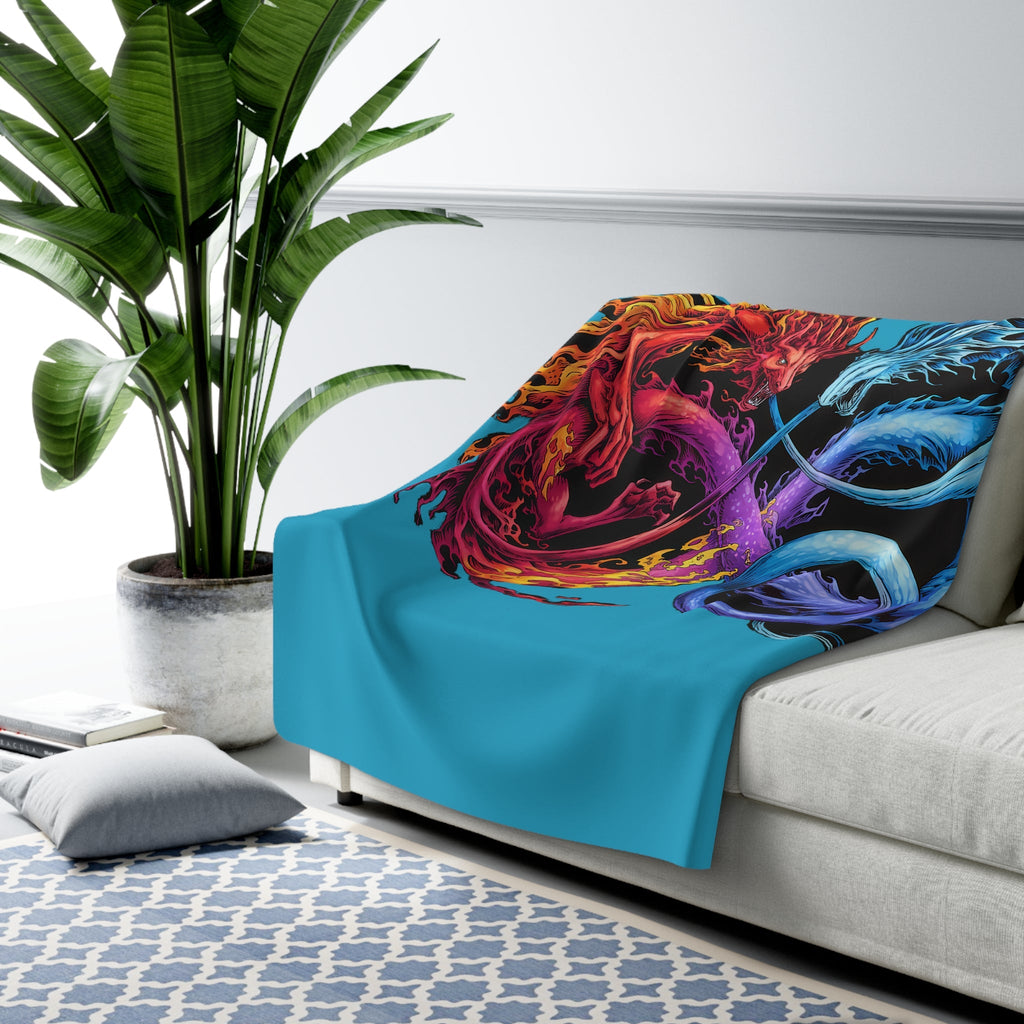 Dragons Infinity Sherpa Fleece Blanket – Cozy Throw for Fantasy Lovers