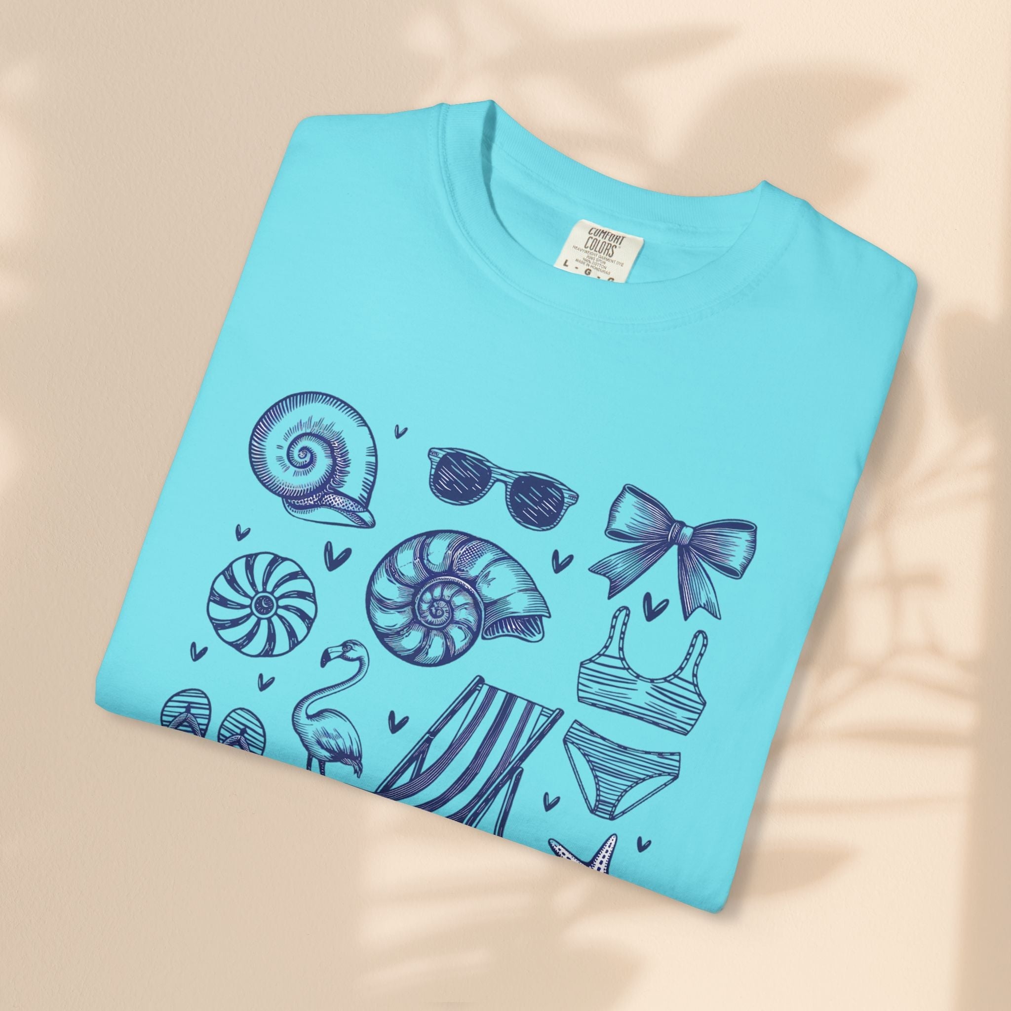 Beach Vibes Unisex Garment-Dyed T-shirt - ‘Feelin' Beachy’ Design