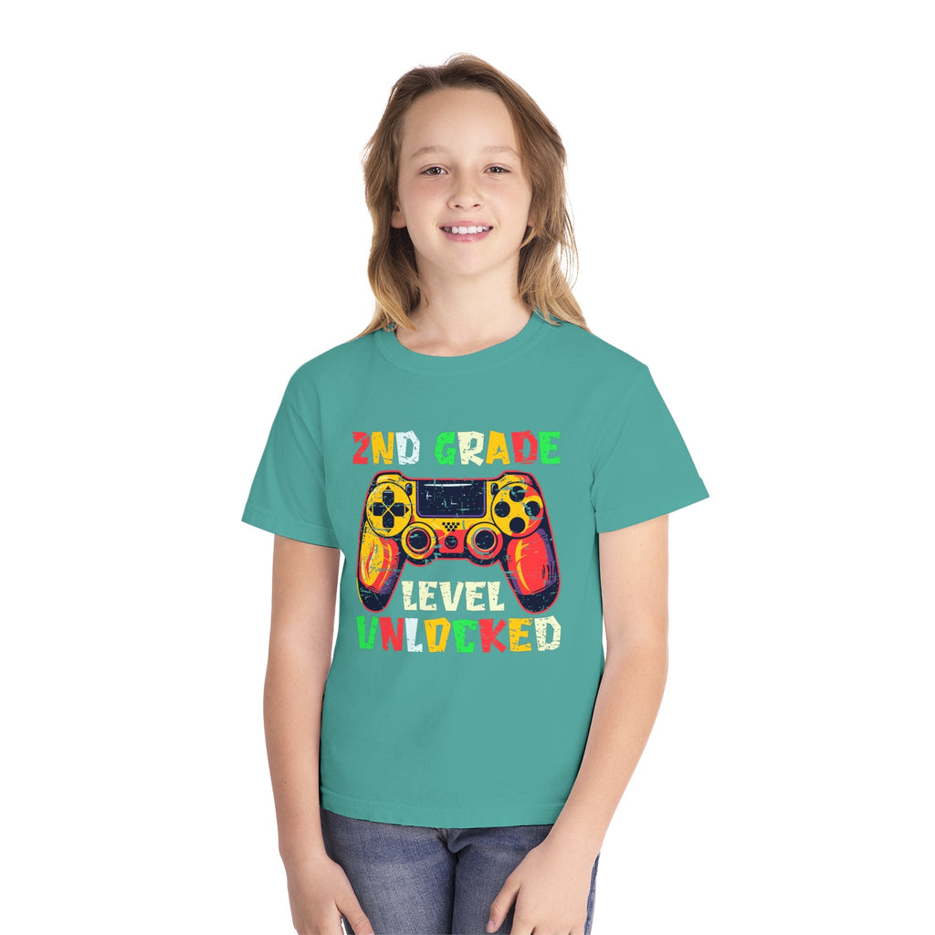 Gaming Graduation Youth Tee - 2nd Grade Level Unlocked