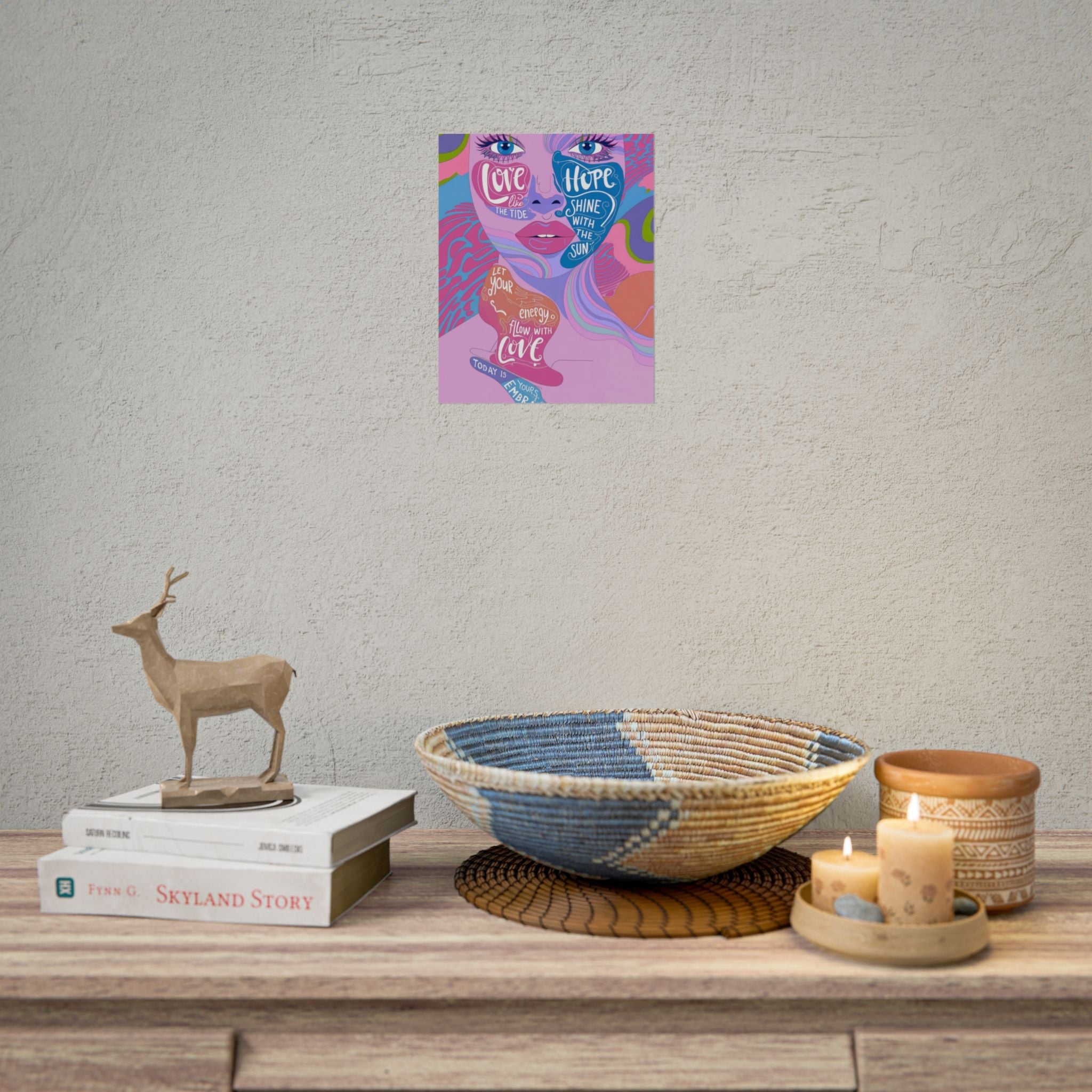 Inspirational Quote Rolled Posters - Colorful Love & Hope Design