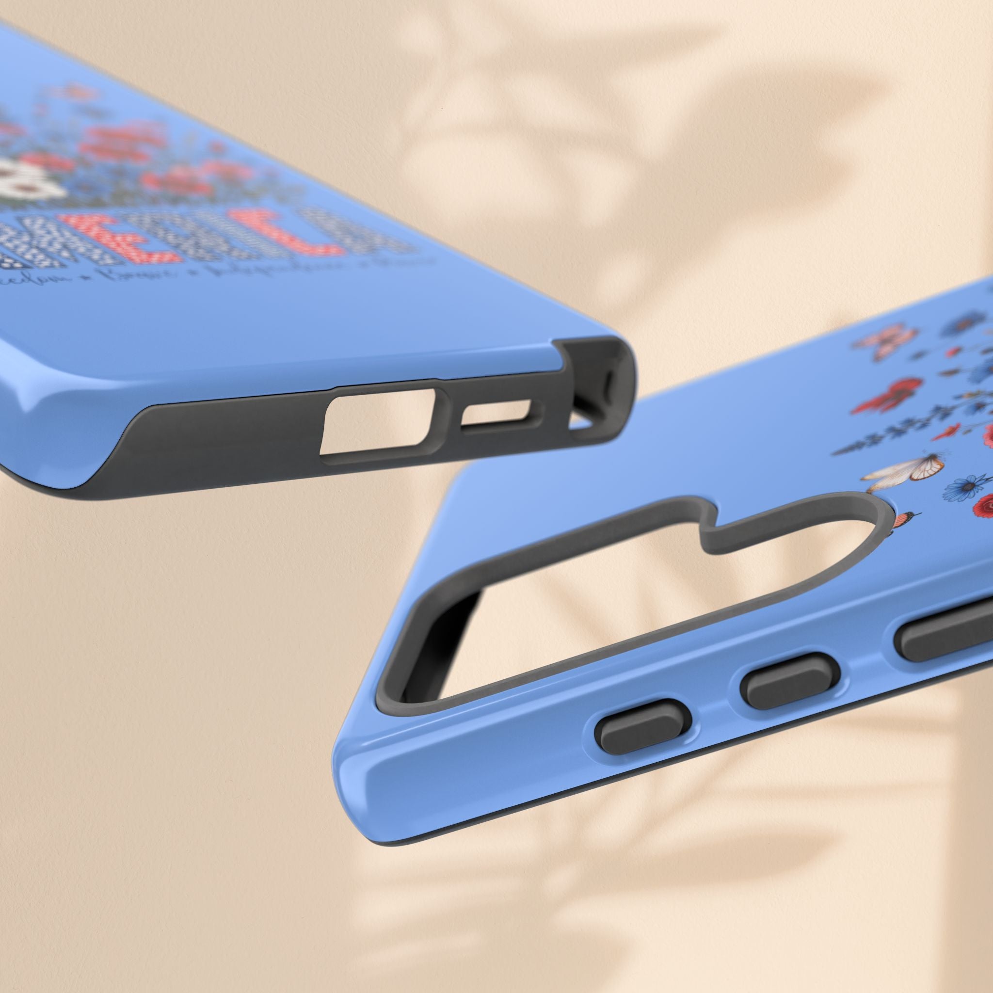 Floral America Phone Case - Tough Cases for Style & Protection