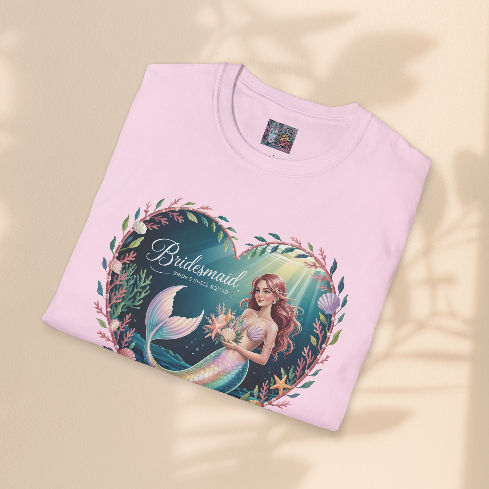 Bridesmaid Mermaid T-Shirt, Softstyle Unisex Tee, Wedding Party Gift, Beach Theme Shirt, Mermaid Lover Apparel, Bridesmaid Gift Idea