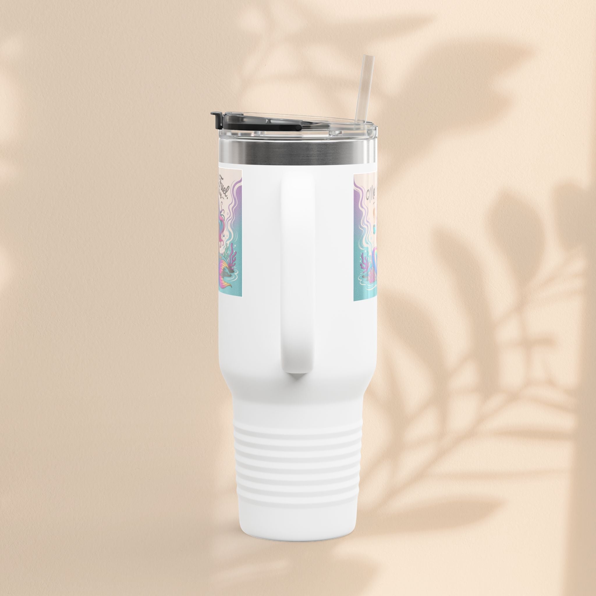 Magical Mermaid Fuel Insulated Travel Mug | 40oz Fantasy Drinkware for Beach Lovers, Gifts for Her