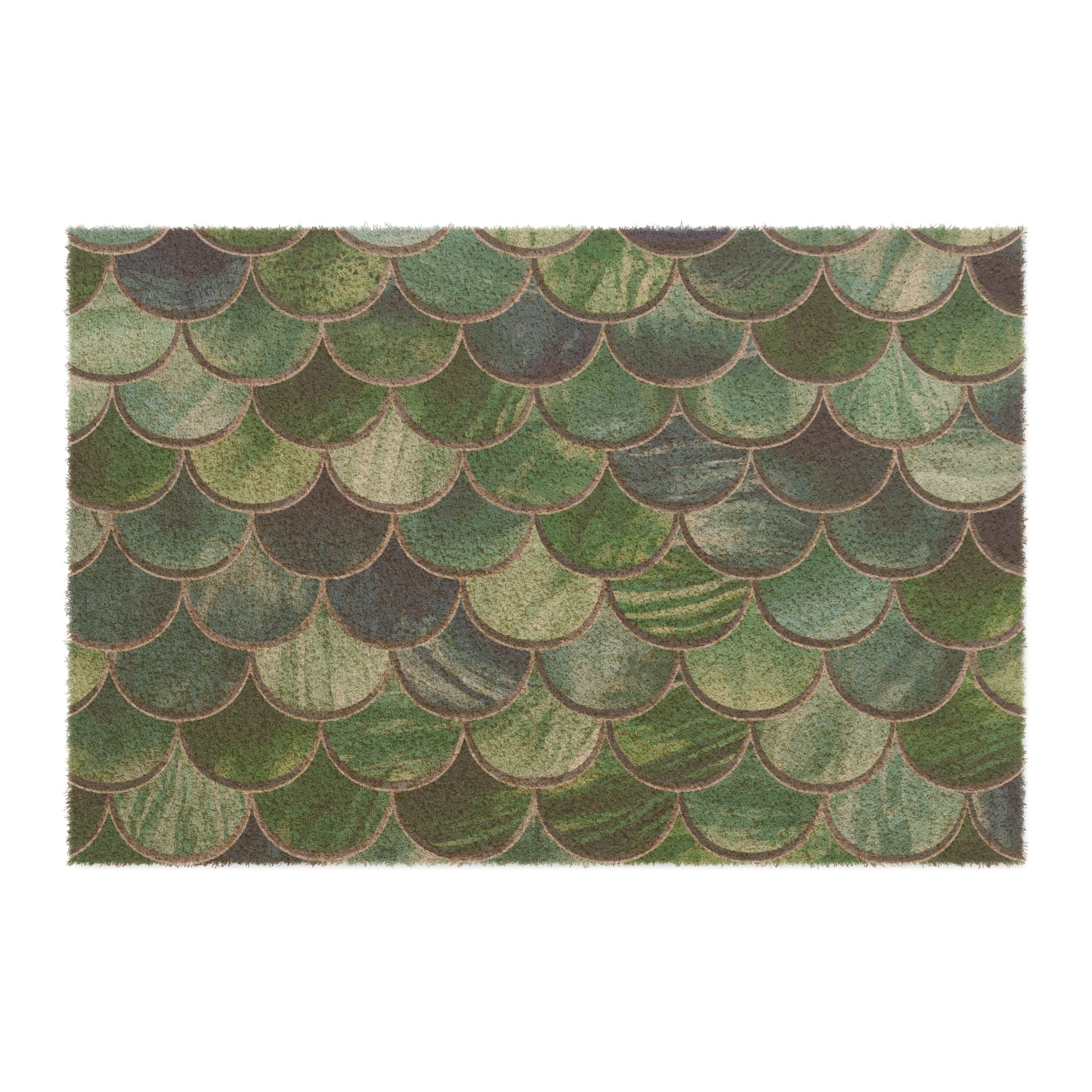 Mermaid Scale Doormat | Coastal & Beach Welcome Mat
