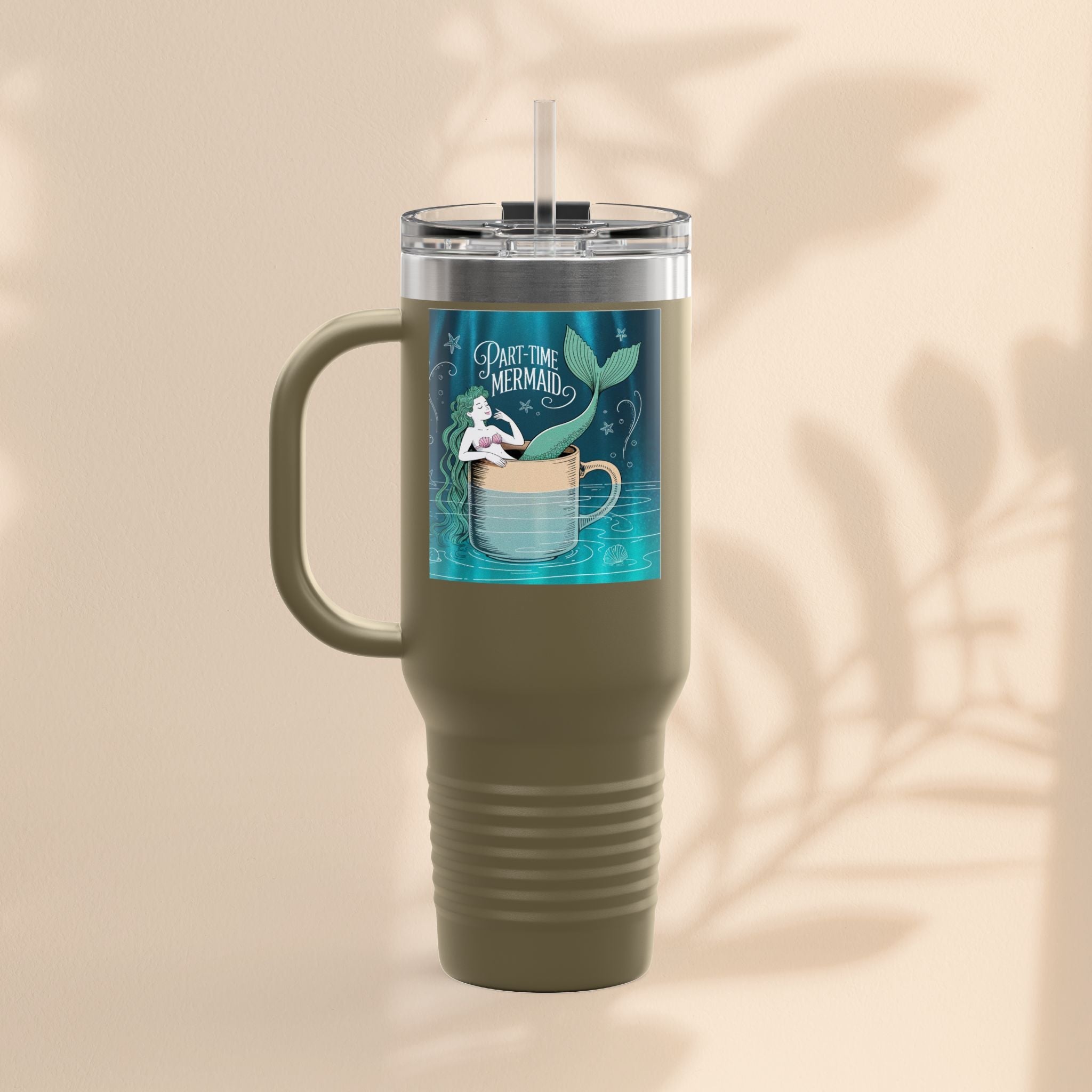 Charming Mermaid Insulated Travel Mug, 40oz - Perfect for Road Trips, Beach Days, and Gifts for Ocean Lovers, Travel Mug, Unique [...]