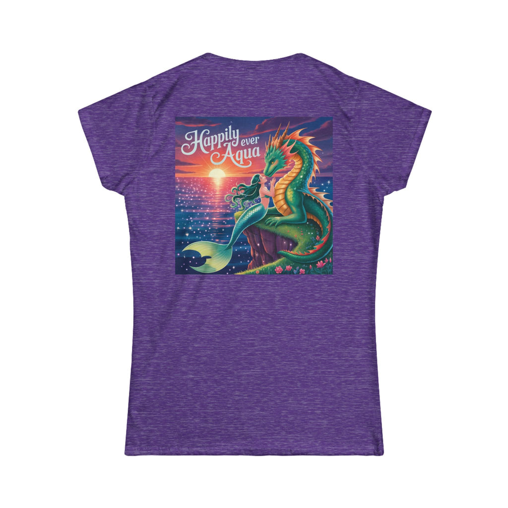 Enchanted Dragon Tee - Happily Ever Aqua Design, Women's Fashion Shirt, Boho Style, Fantasy Gift for Her, Unique Graphic Tee