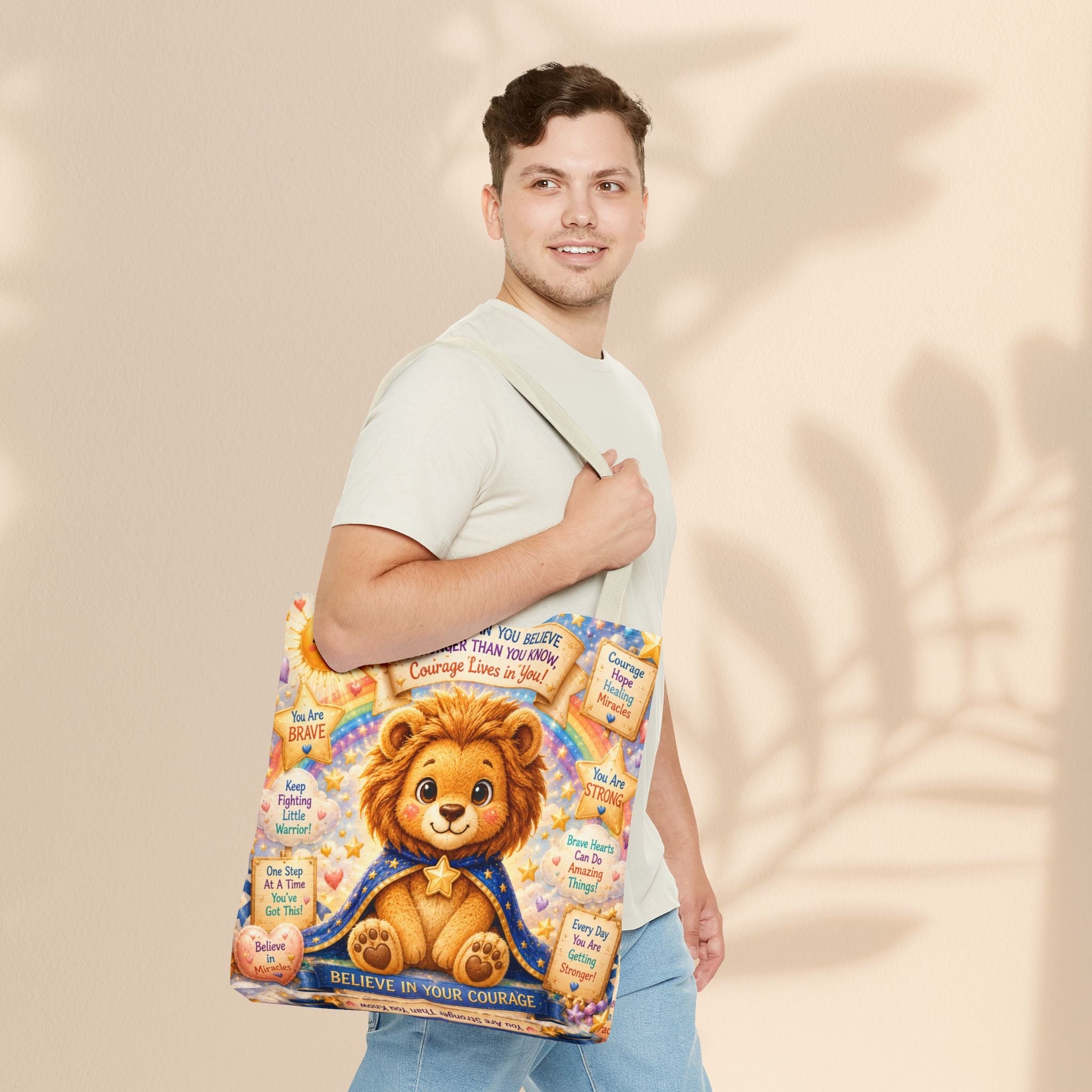 Cute Courage Lion Tote Bag | Brave Buddies™