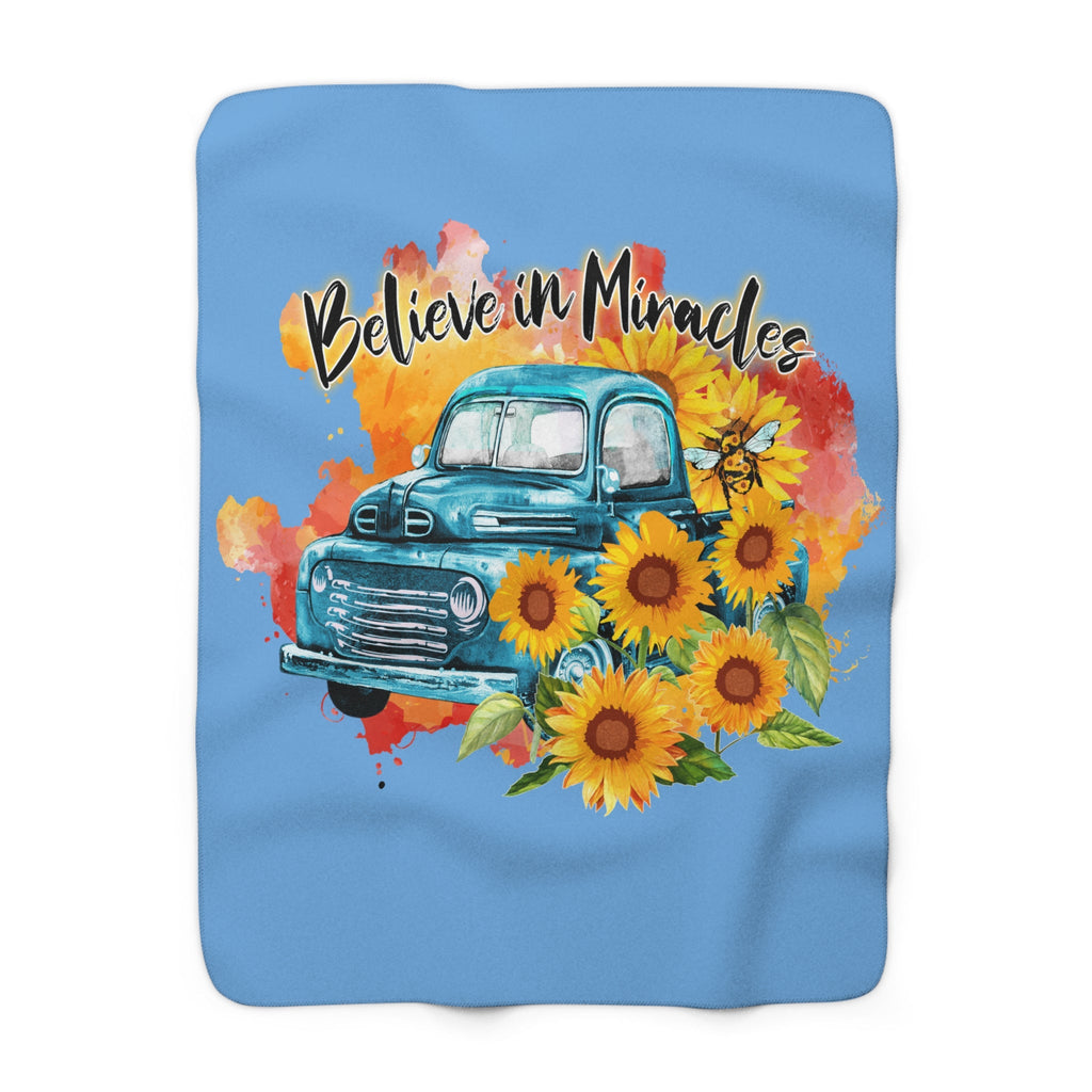Believe in Miracles Sherpa Fleece Blanket