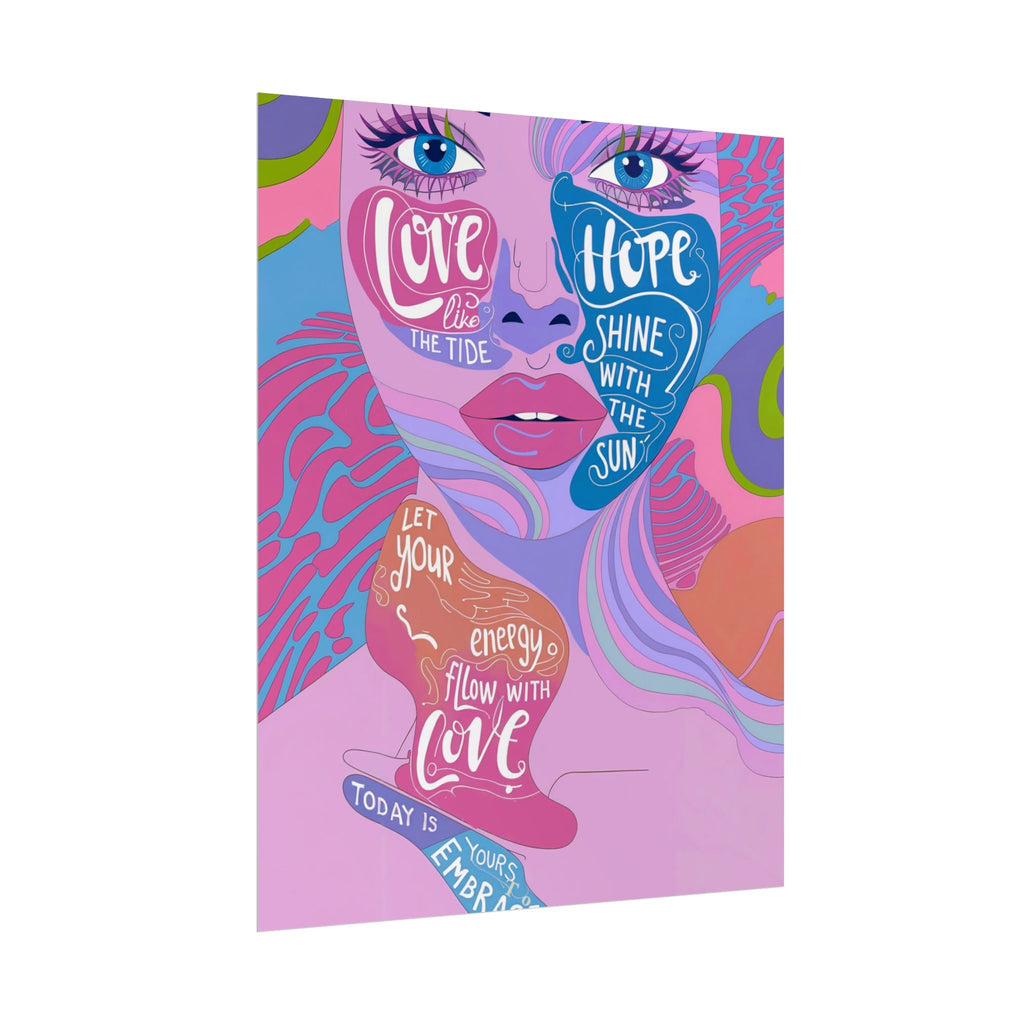 Inspirational Quote Rolled Posters - Colorful Love & Hope Design
