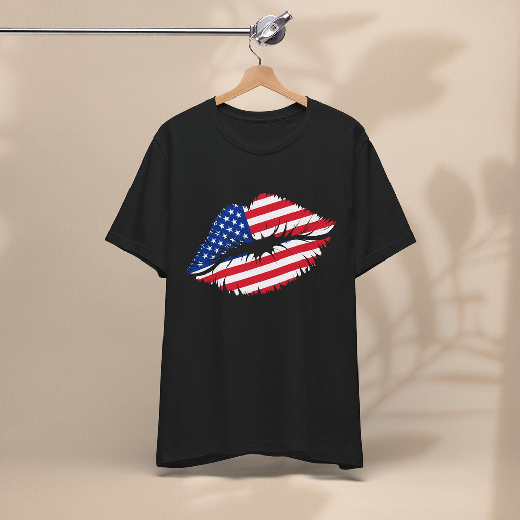 Patriotic Lip Print Tee, Unisex T-Shirt,