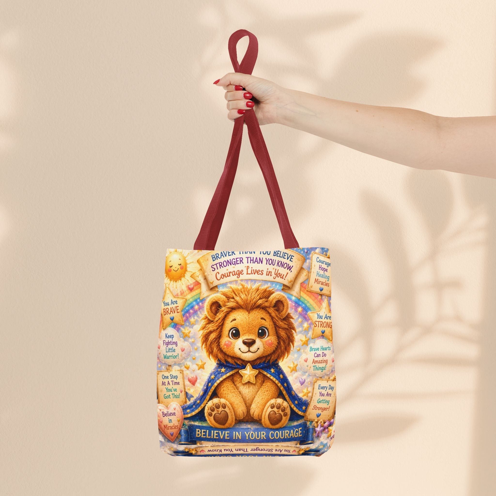 Cute Courage Lion Tote Bag | Brave Buddies™